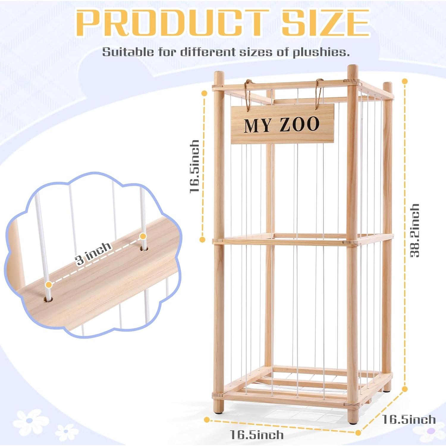 Organizador de Madera para Animales de Peluche GLDZI Pequeño