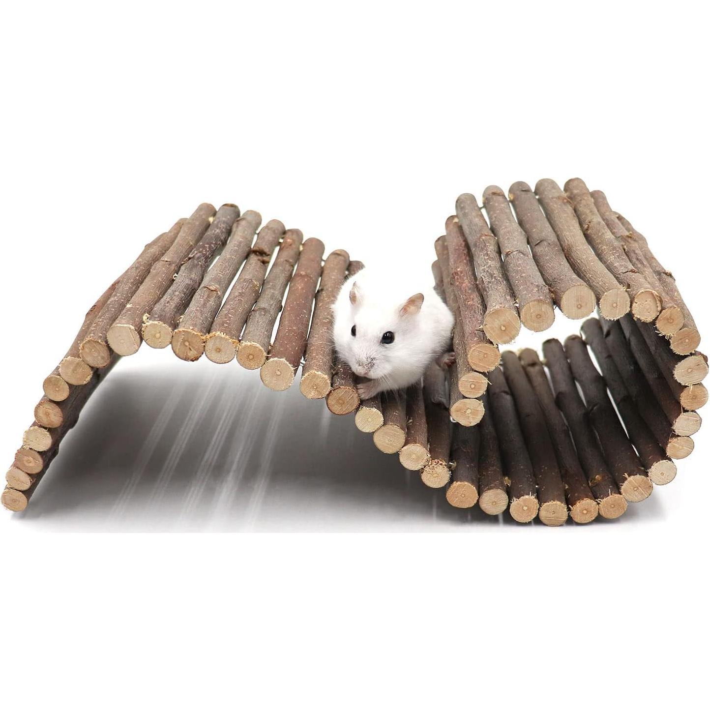 Puente de Madera para Cangrejo Ermitaño Dnoifne 30x15 cm