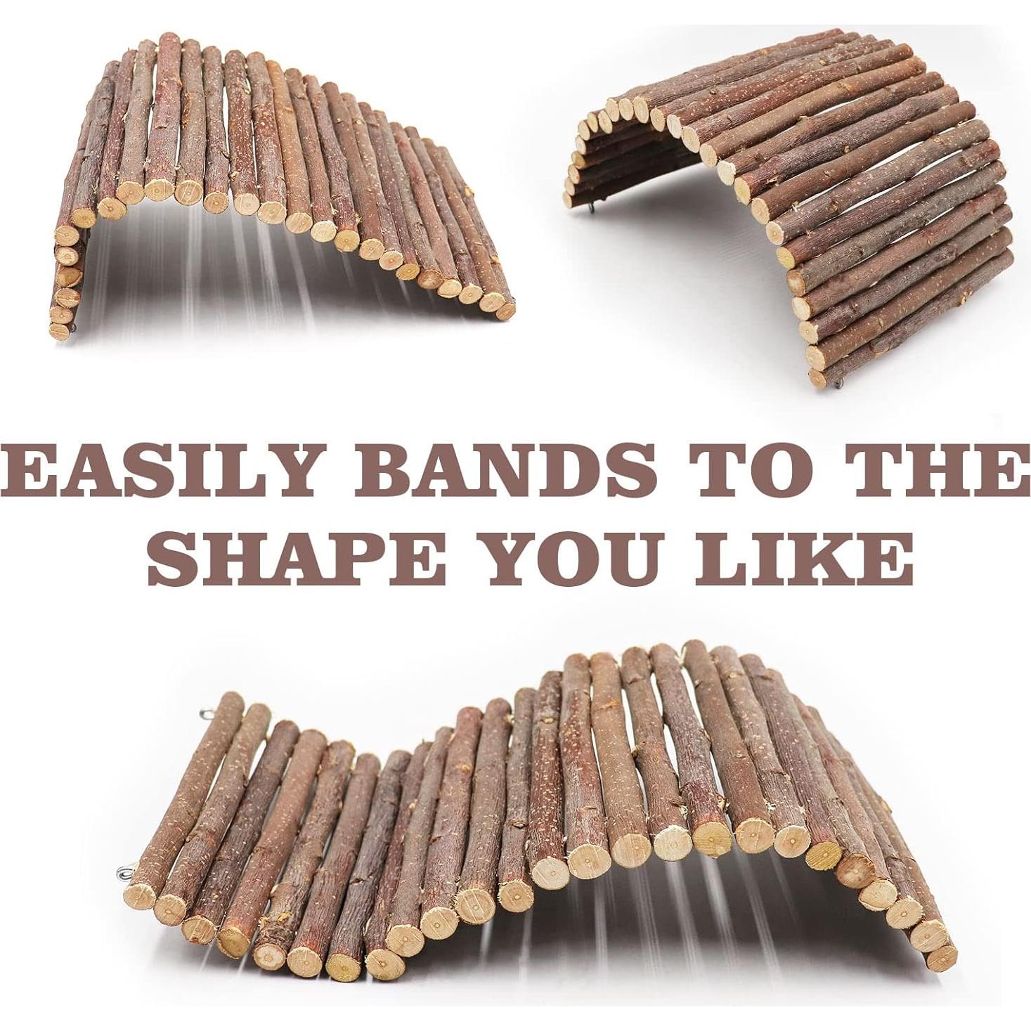 Puente de Madera para Cangrejo Ermitaño Dnoifne 30x15 cm