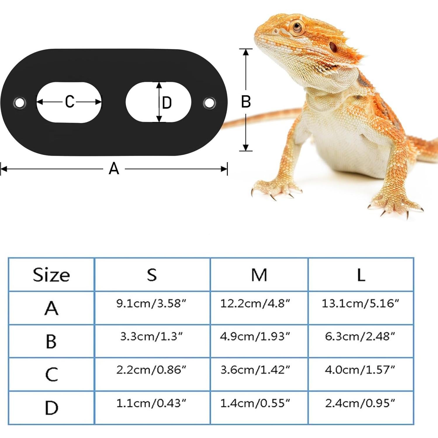 Transportador para Reptiles CUXFLS con Correa de Cuero Ajustable - Negro