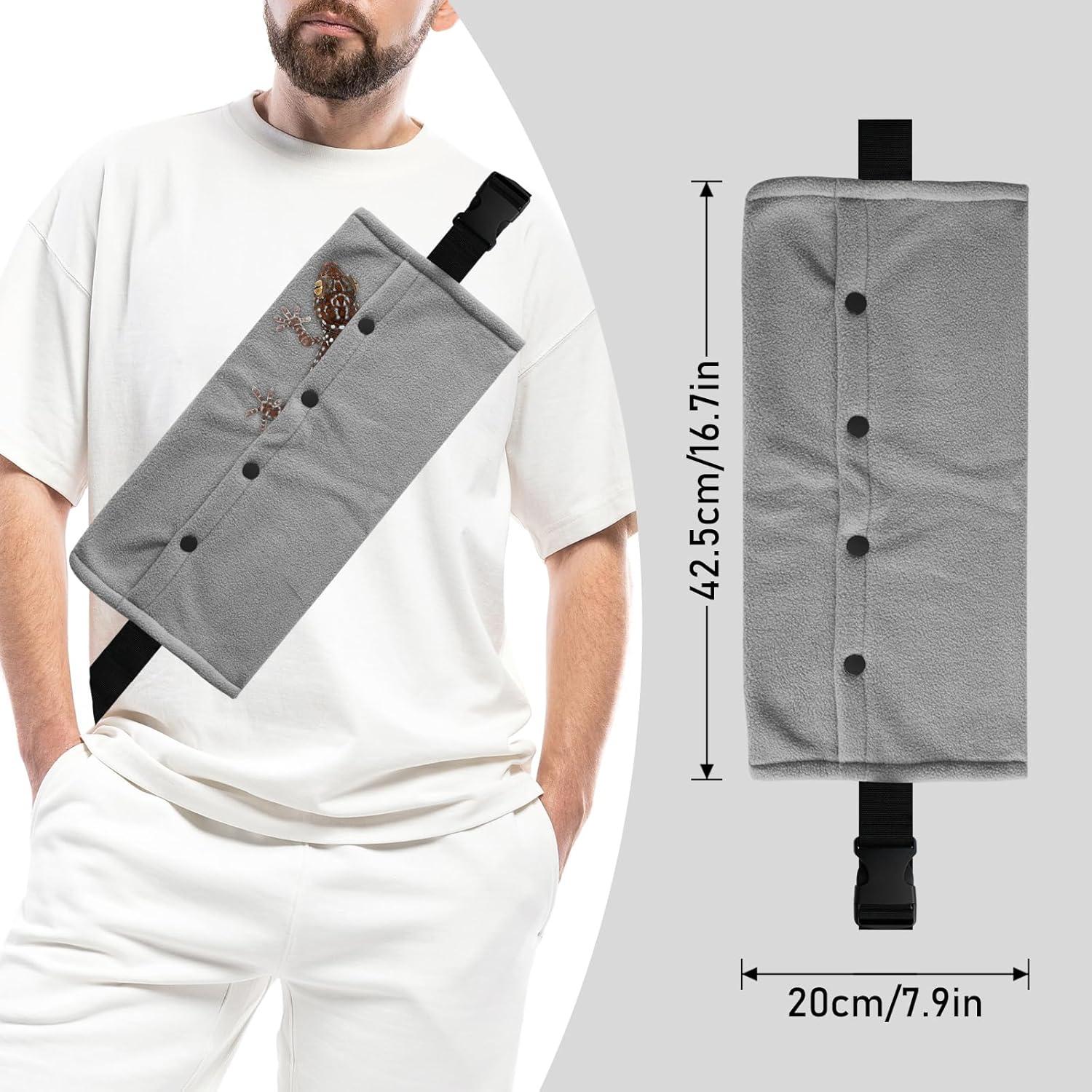 Transportador para Reptiles CUXFLS con Correa de Cuero Ajustable - Negro