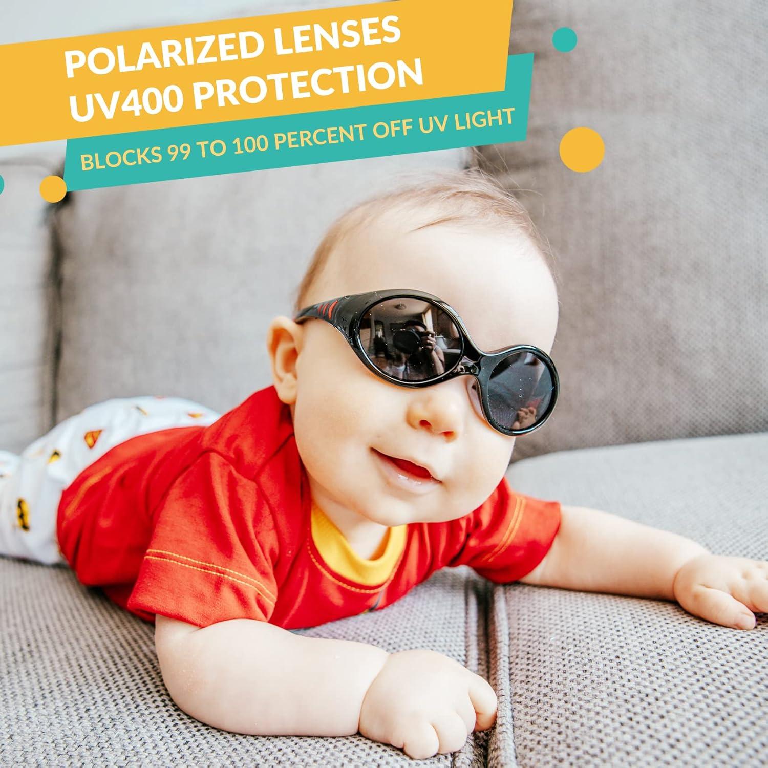 Gafas de sol DUCO K012 para bebés UV400 polarizadas con correa