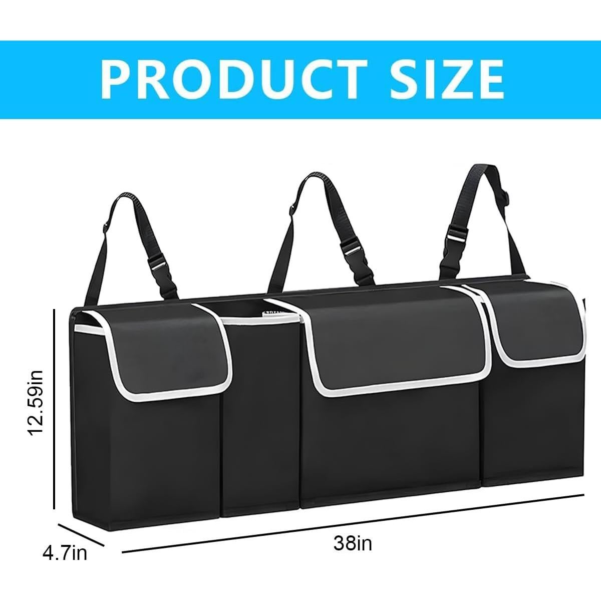 Organizador de Maletero de Coche KHGUZ Plegable 97x32x12cm Negro