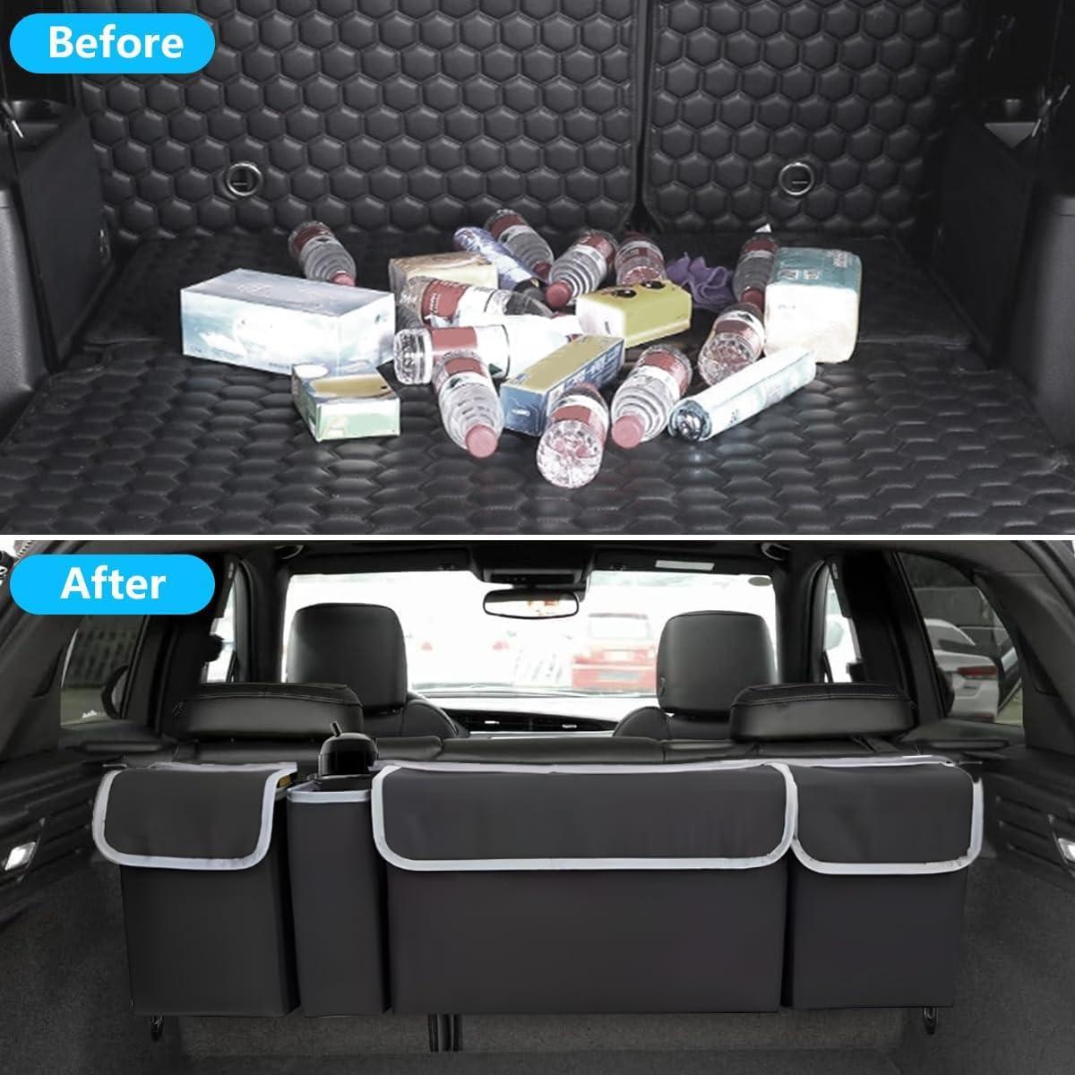 Organizador de Maletero de Coche KHGUZ Plegable 97x32x12cm Negro