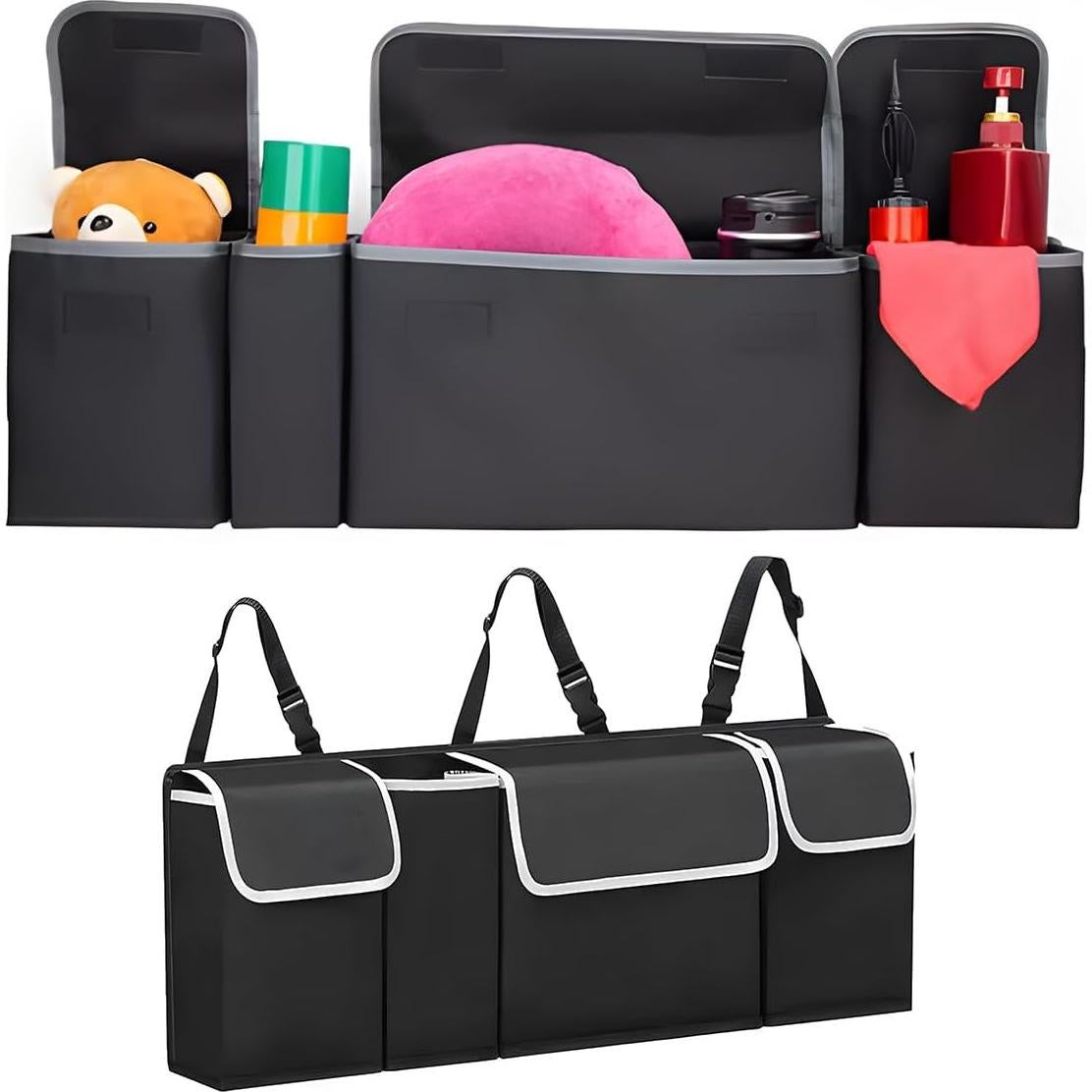 Organizador de Maletero de Coche KHGUZ Plegable 97x32x12cm Negro