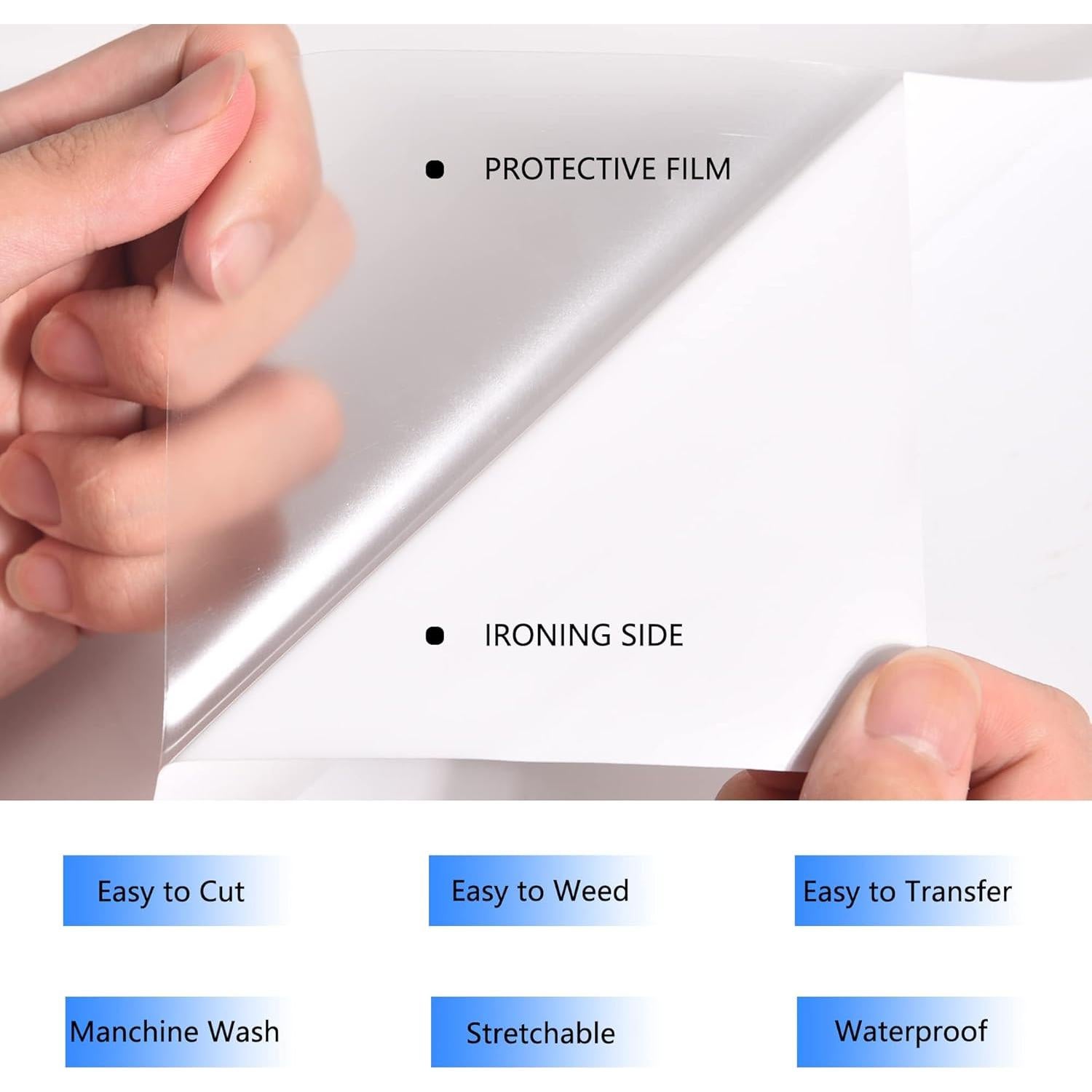 Vinilo de Transferencia de Calor HTVVETUR Blanco 30.48cm x 2.74m