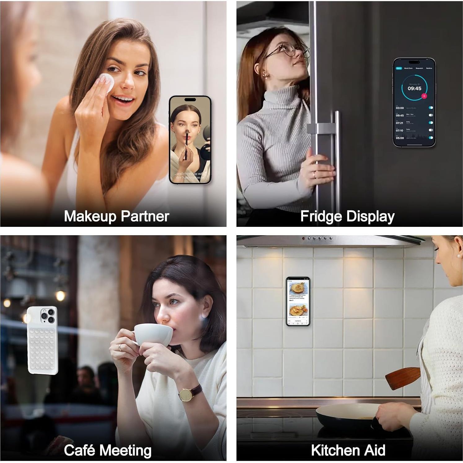 Soporte de Teléfono Adhesivo de Silicona Yqzjjjust - 2 Piezas