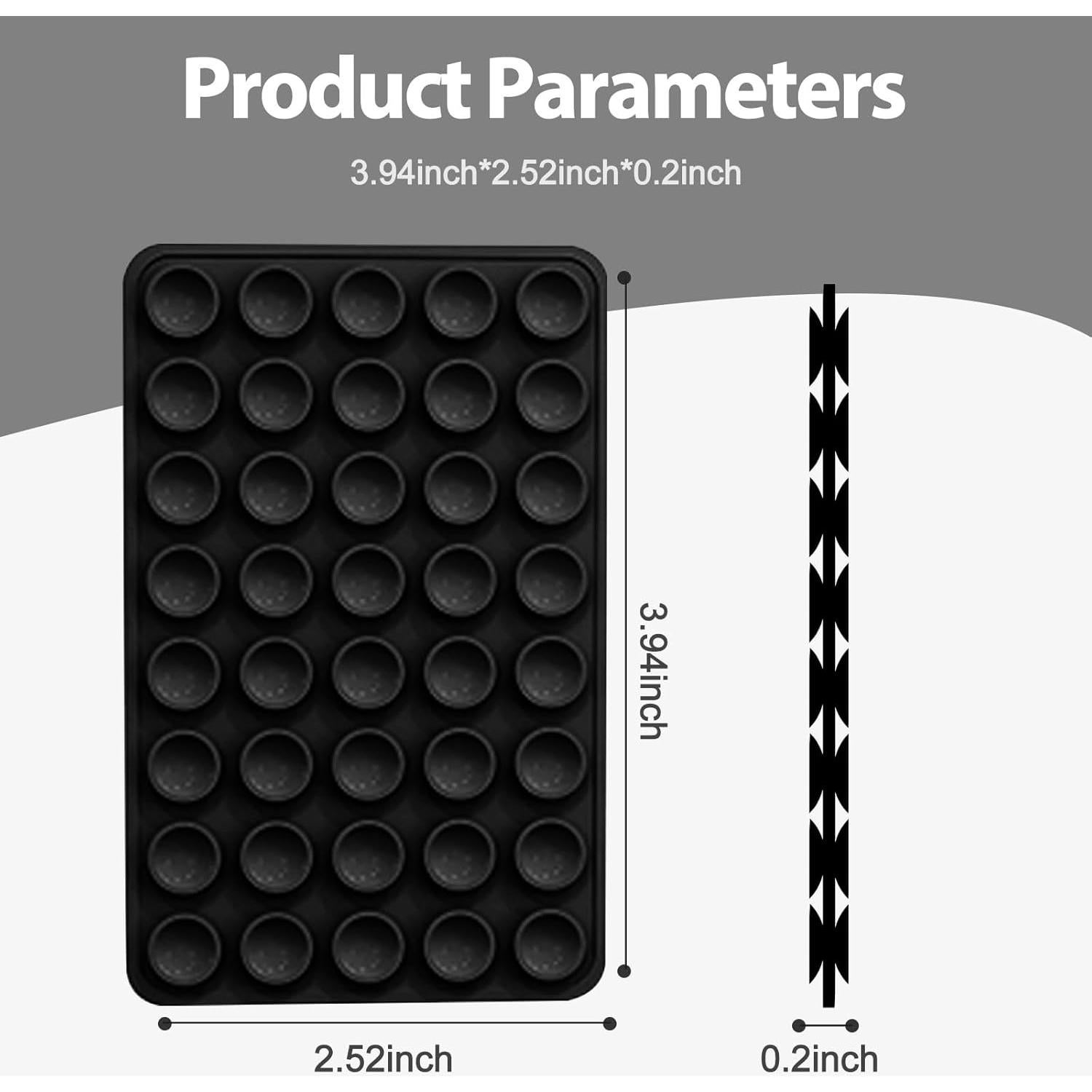 Soporte de Teléfono Adhesivo de Silicona Yqzjjjust - 2 Piezas