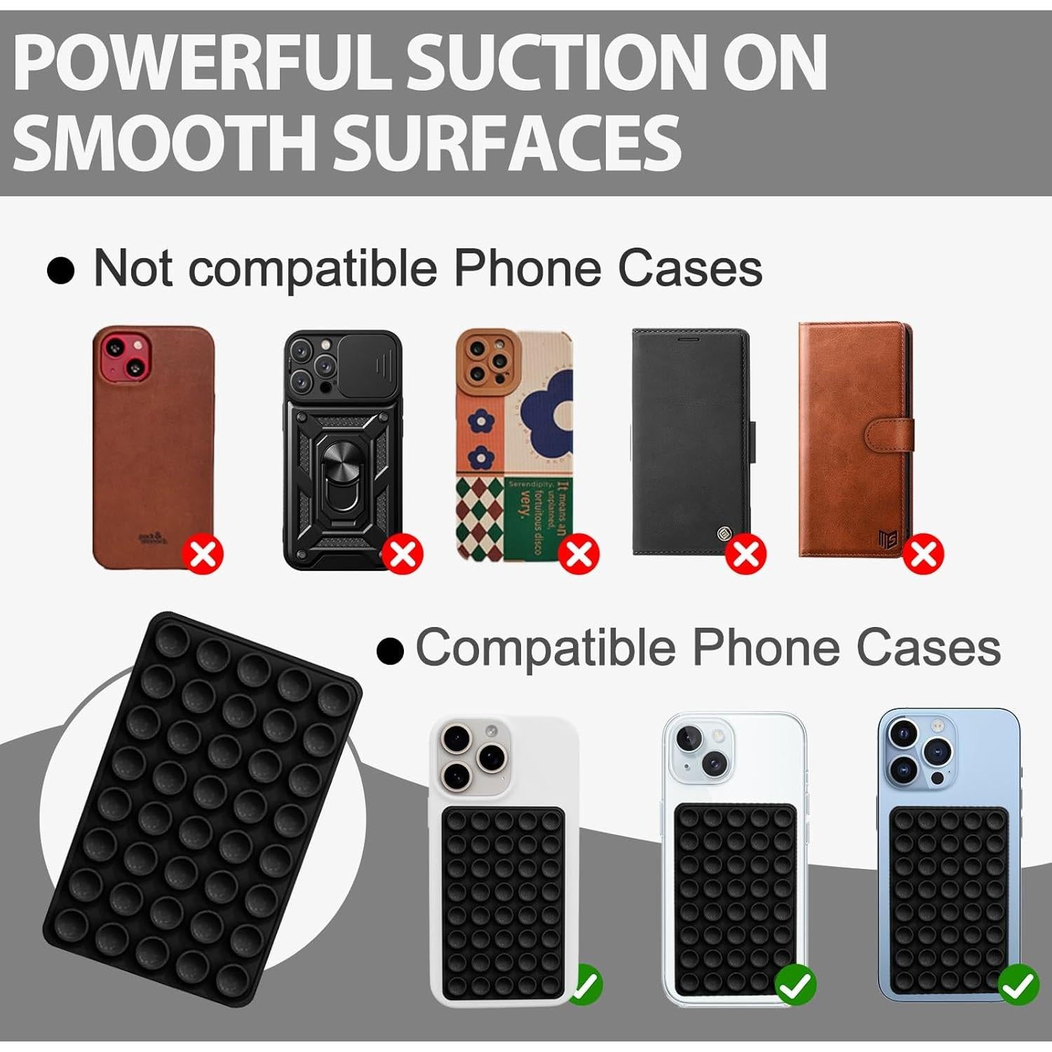 Soporte de Teléfono Adhesivo de Silicona Yqzjjjust - 2 Piezas