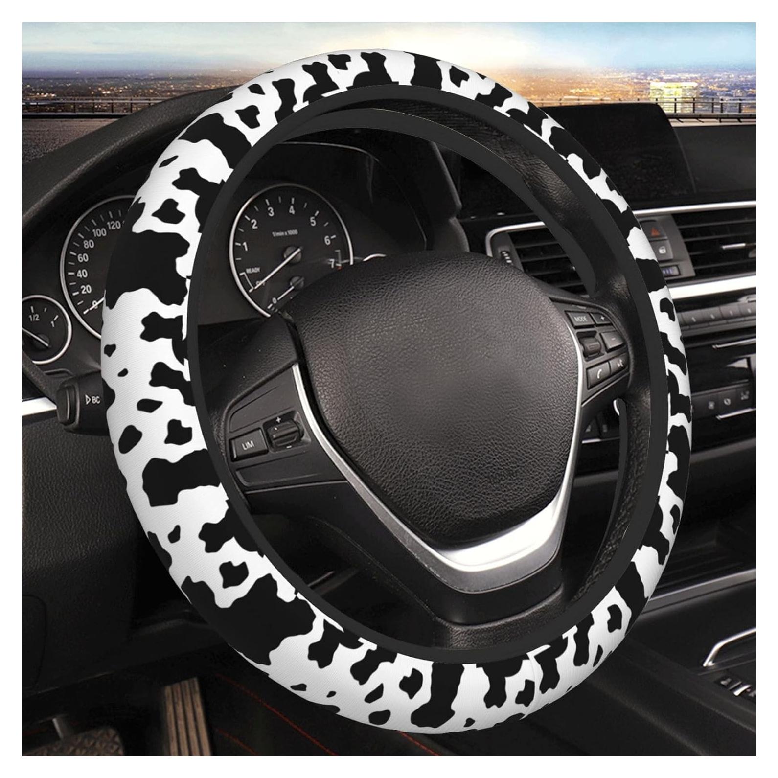 Cubierta de Volante Neopreno Wyayazh 15" Estampado Vaca