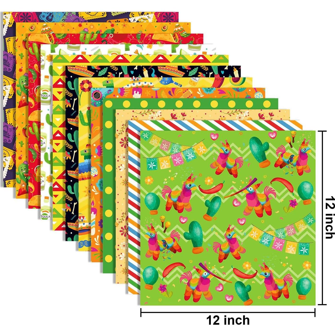 Conjunto de Papel de Manualidades 24 Hojas Cinco de Mayo 30.48cm