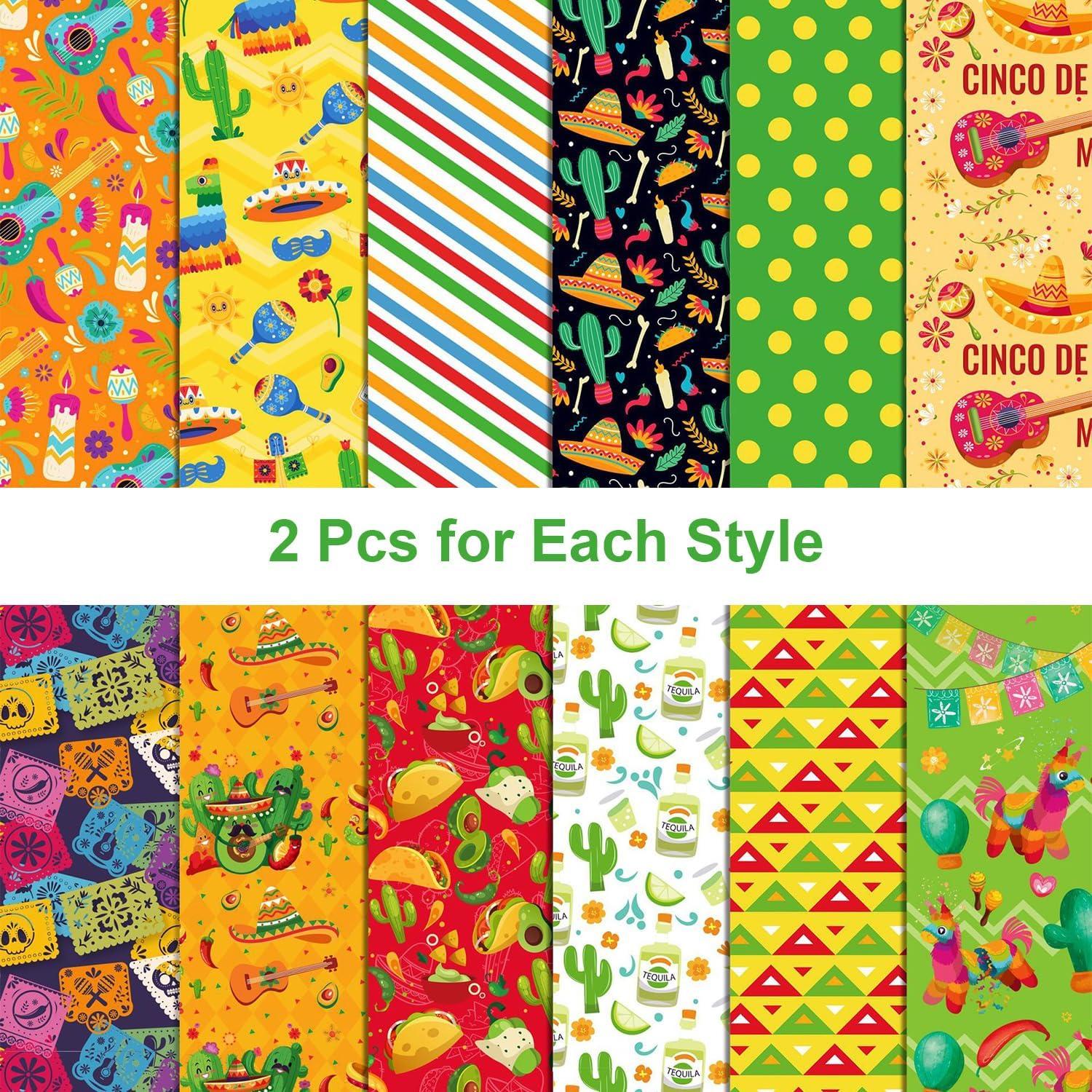 Conjunto de Papel de Manualidades 24 Hojas Cinco de Mayo 30.48cm