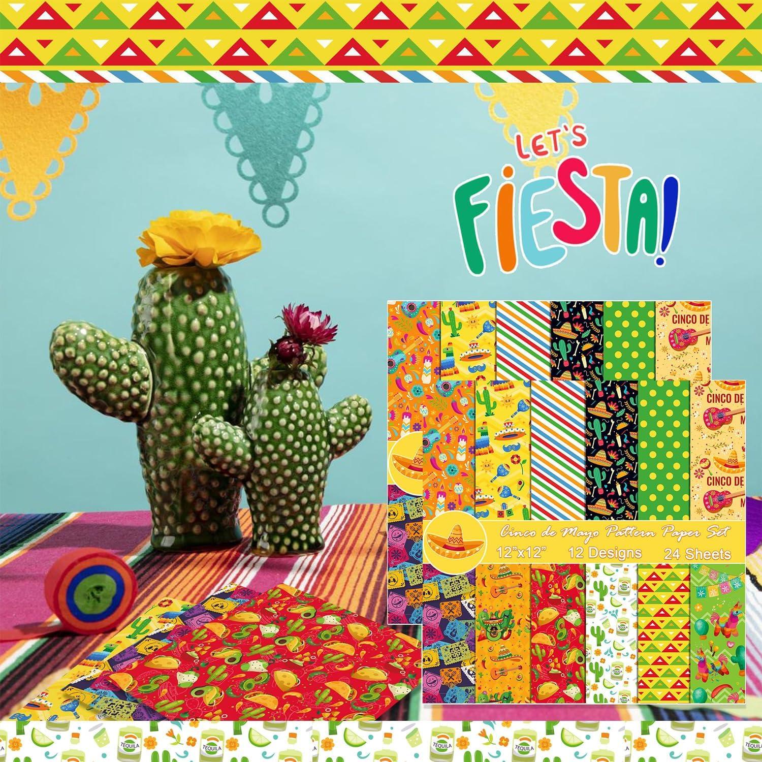 Conjunto de Papel de Manualidades 24 Hojas Cinco de Mayo 30.48cm