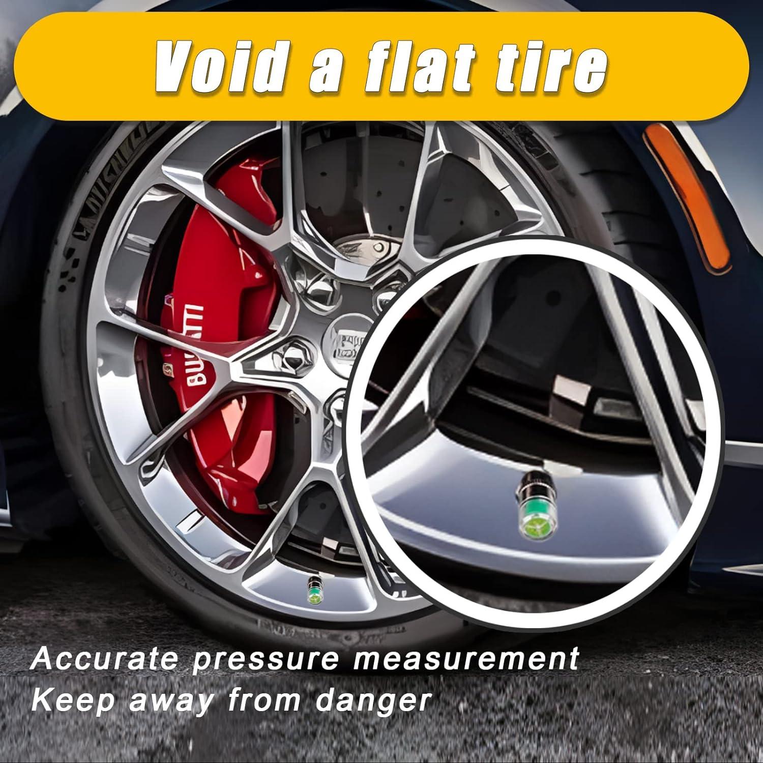 4 Tapones de Válvula de Presión Neumáticos BSAMZO 32PSI