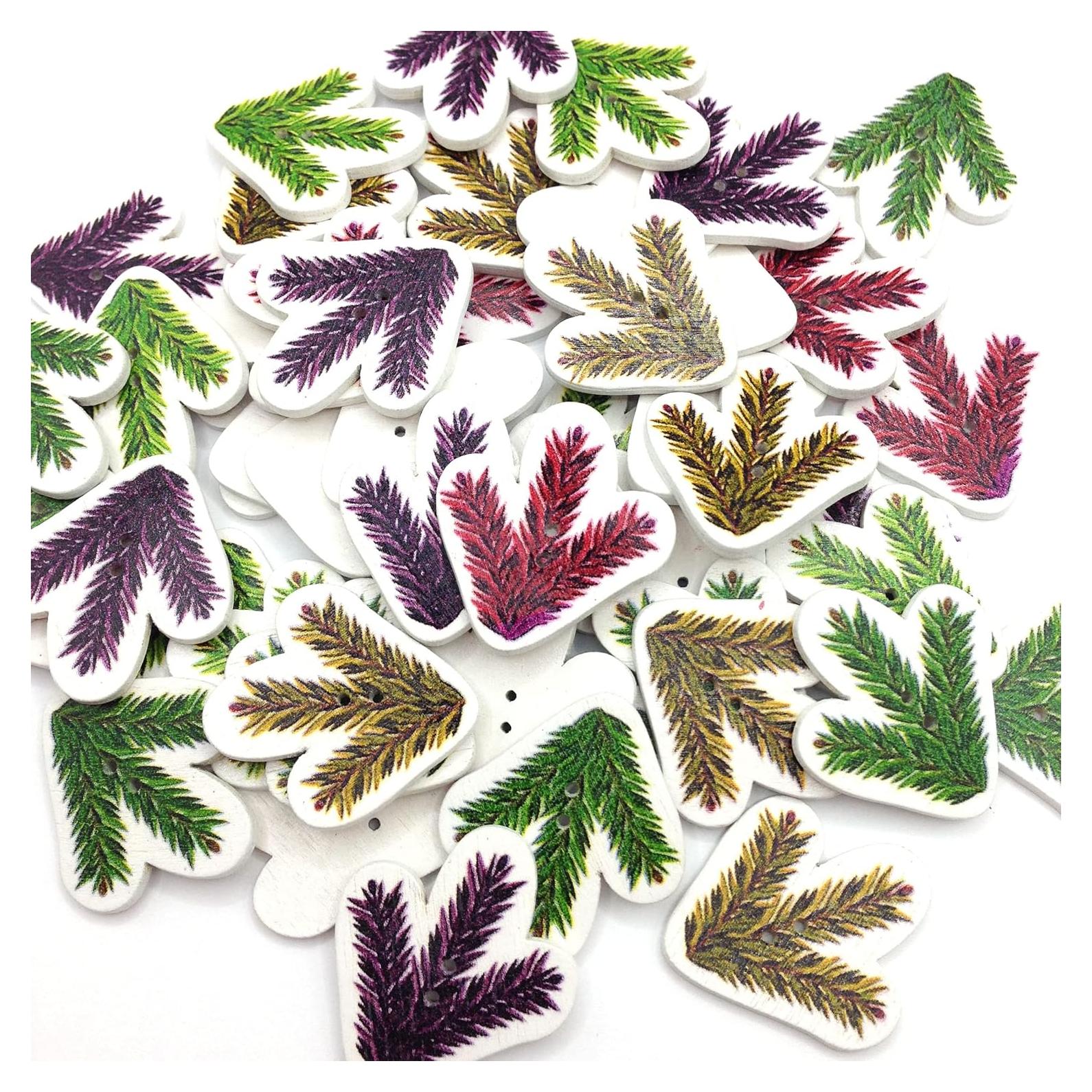 Botones de Madera KARMELLING 50PC 36mm x 32mm Decorativos