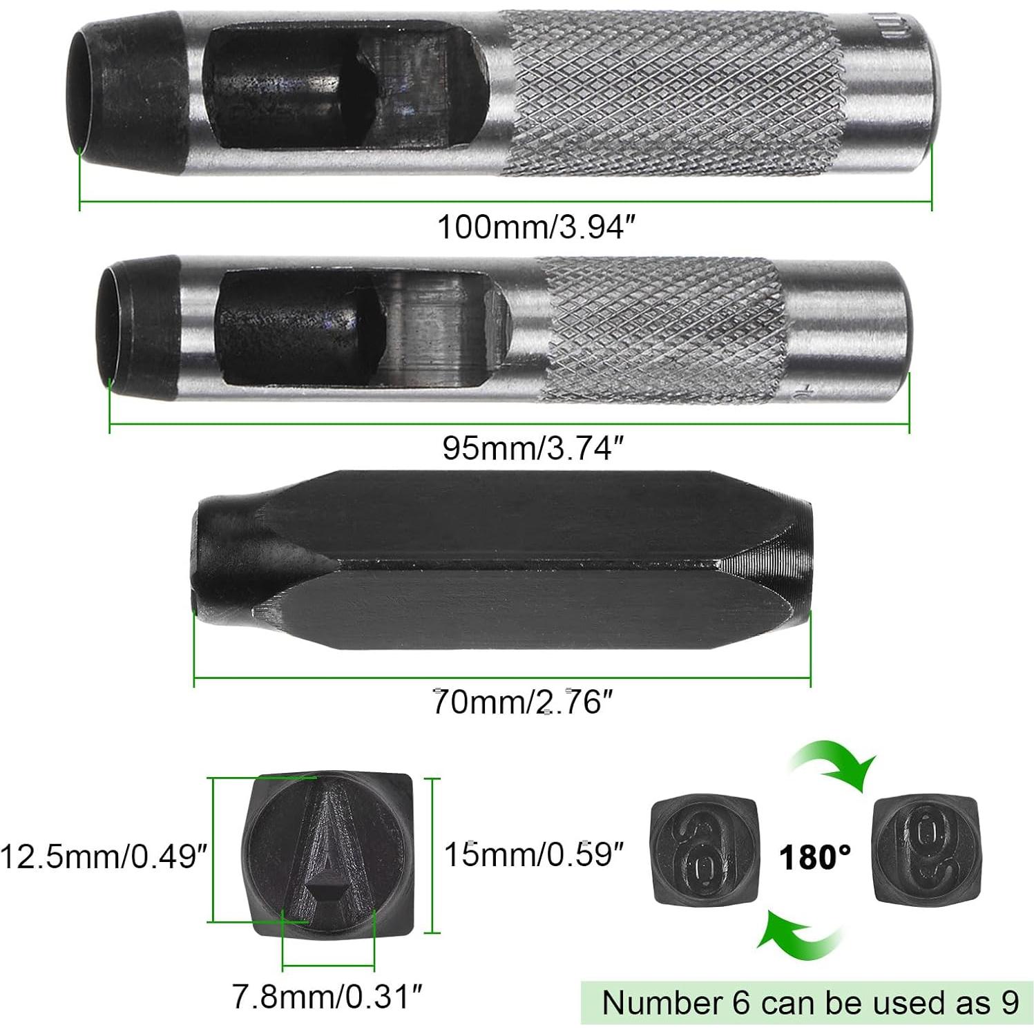 Kit de Sellado de Metal HARFINGTON 36pcs 12.5mm Letras y Números