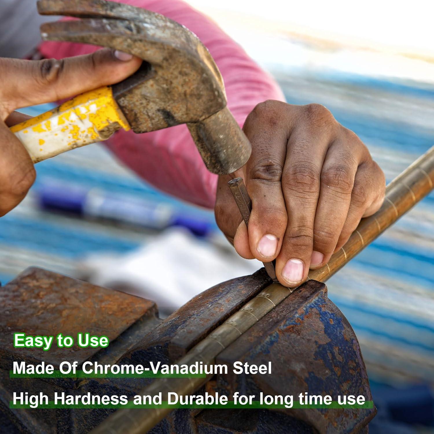 Kit de Sellado de Metal HARFINGTON 36pcs 12.5mm Letras y Números