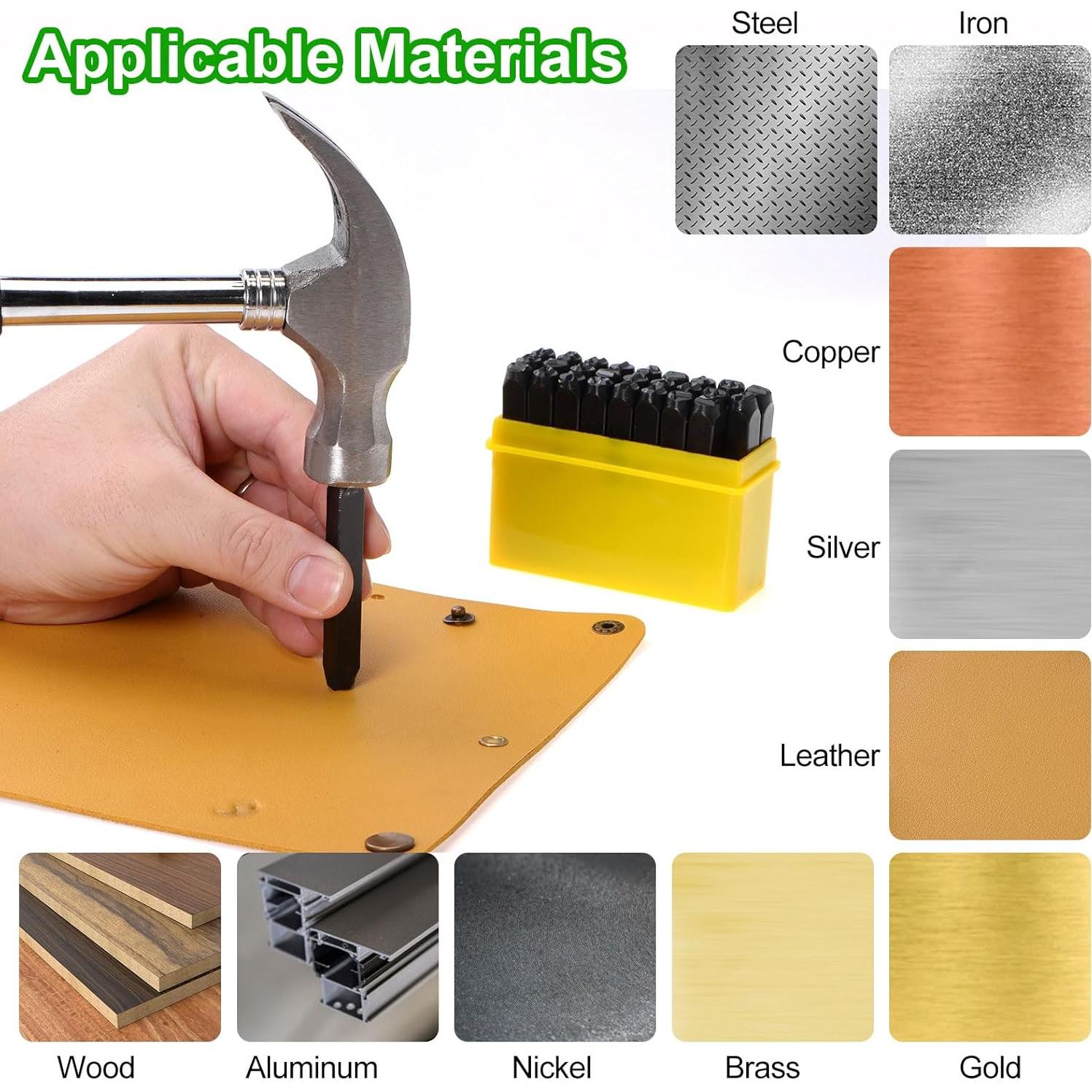 Kit de Sellado de Metal HARFINGTON 36pcs 12.5mm Letras y Números