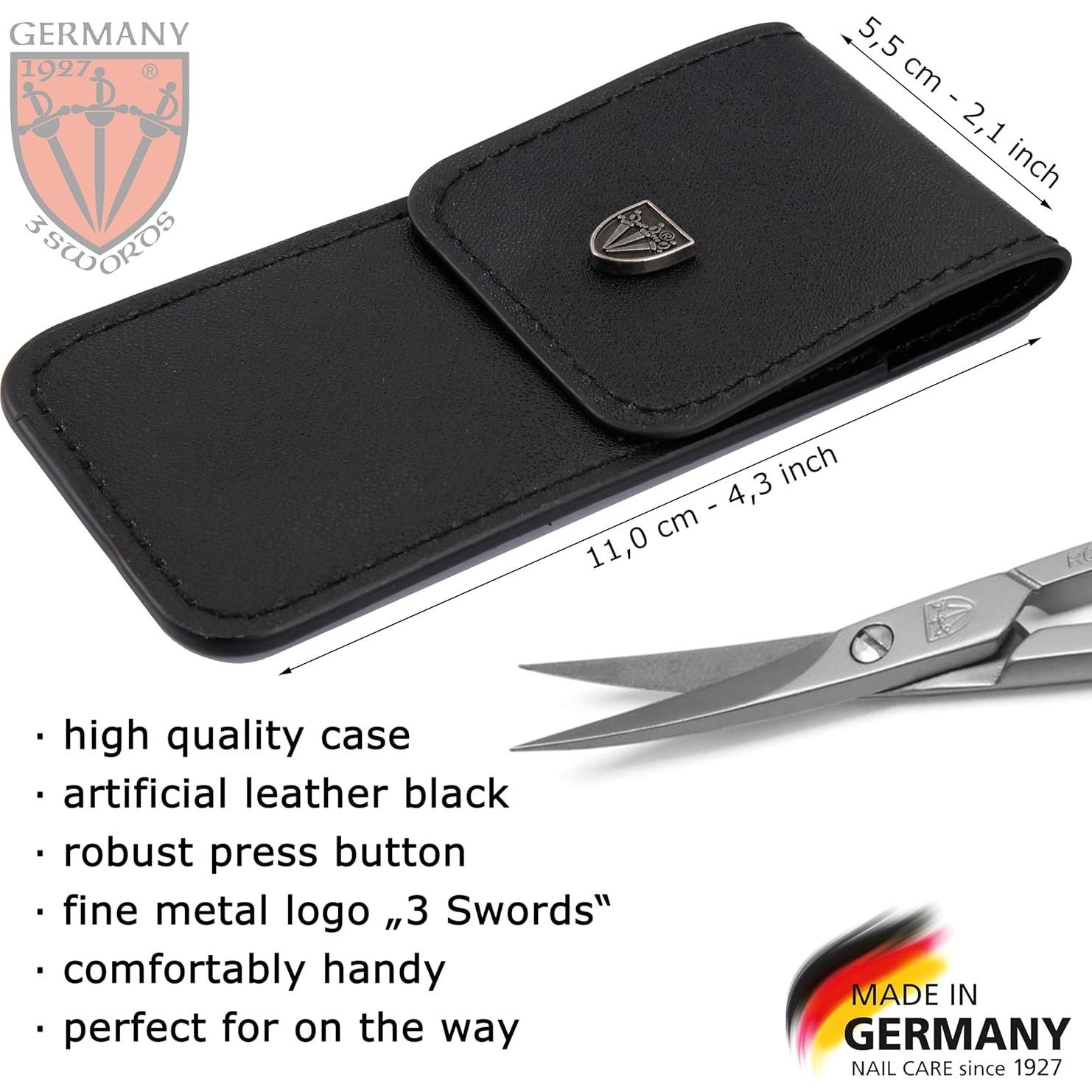 Tijeras de Cutícula 3 Espadas Alemania - Acero Inoxidable con Estuche