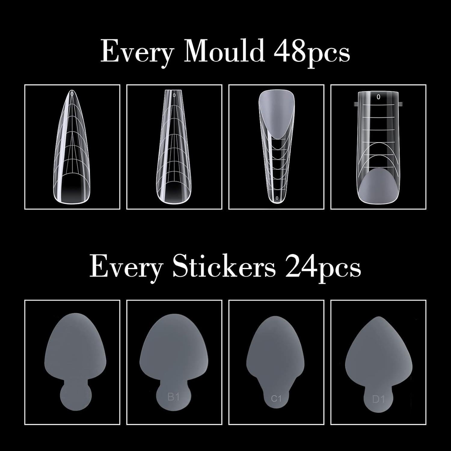 Kit de Molde de Uñas Dual ShenZhen 288 Piezas Reutilizable