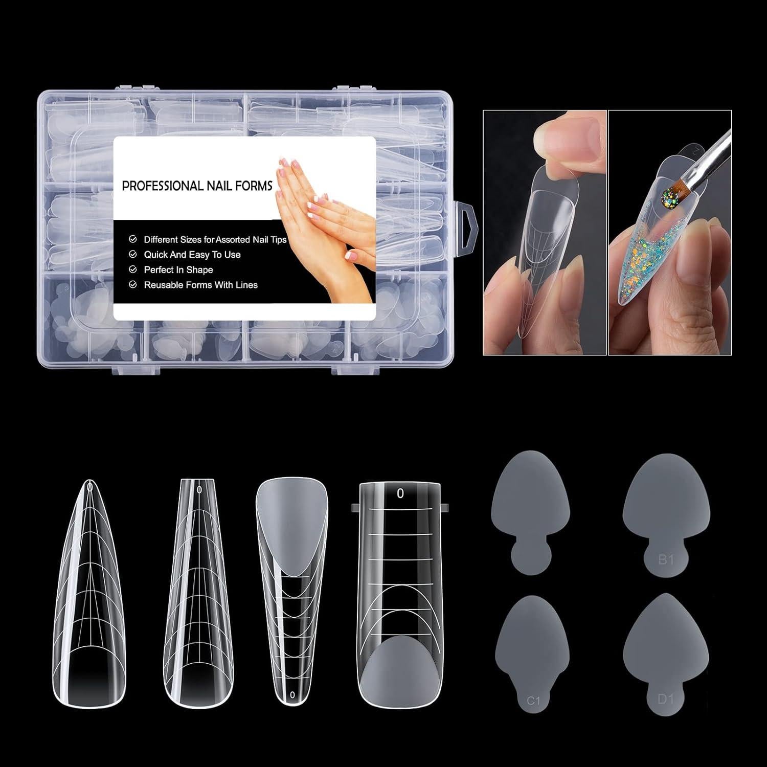 Kit de Molde de Uñas Dual ShenZhen 288 Piezas Reutilizable