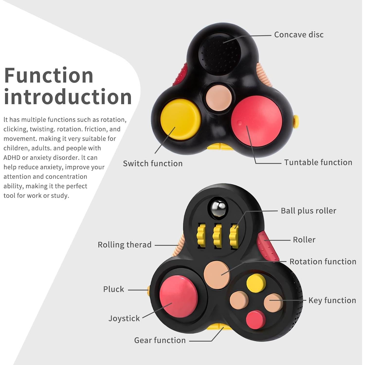 Almohadilla Antiestrés Yrissmiss 1PC Negra para Adultos