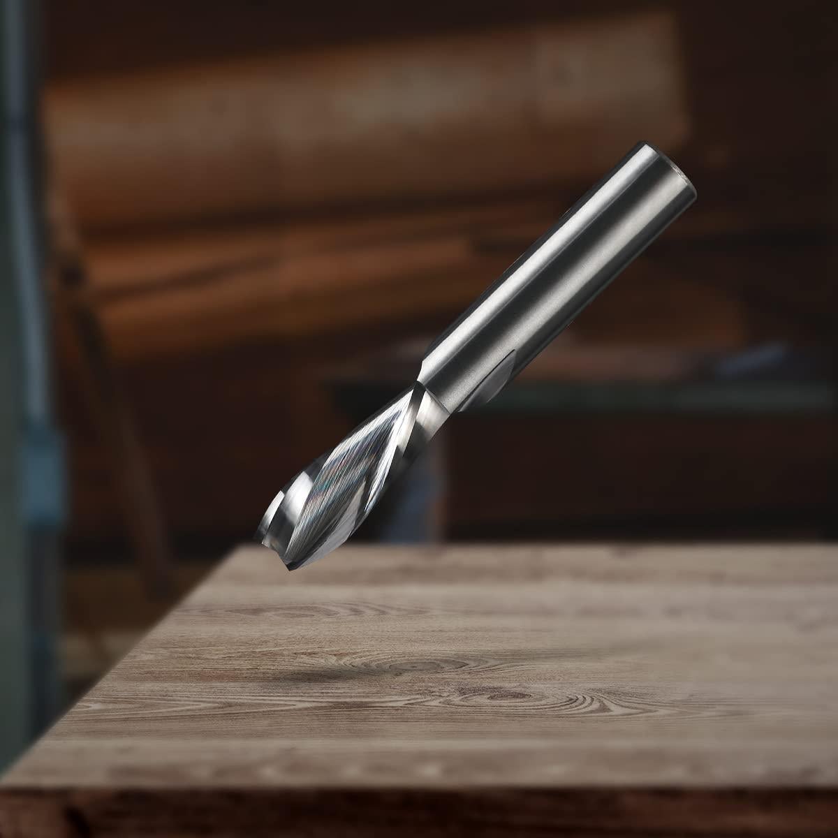 Fresa CNC Inversa ZahyoX 9.53mm 2 Flautas Carburo Tungsteno