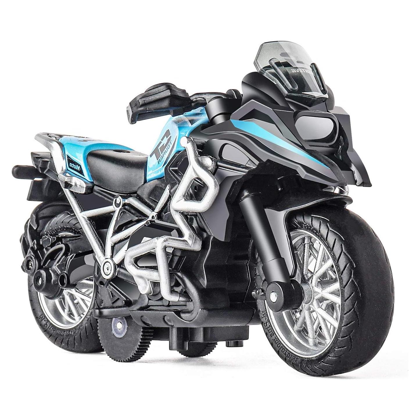 Juguete de Motocicleta Diecast MING YING 12cm Luz y Sonido