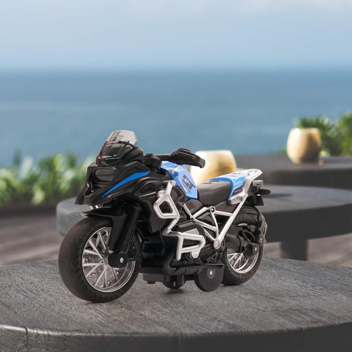 Juguete de Motocicleta Diecast MING YING 12cm Luz y Sonido