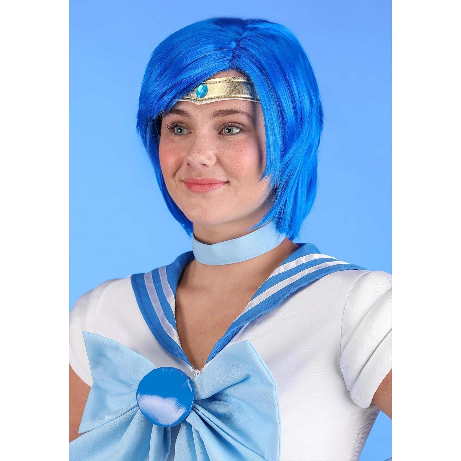 Peluca Sailor Mercury Fun Costumes para Adultos Estándar