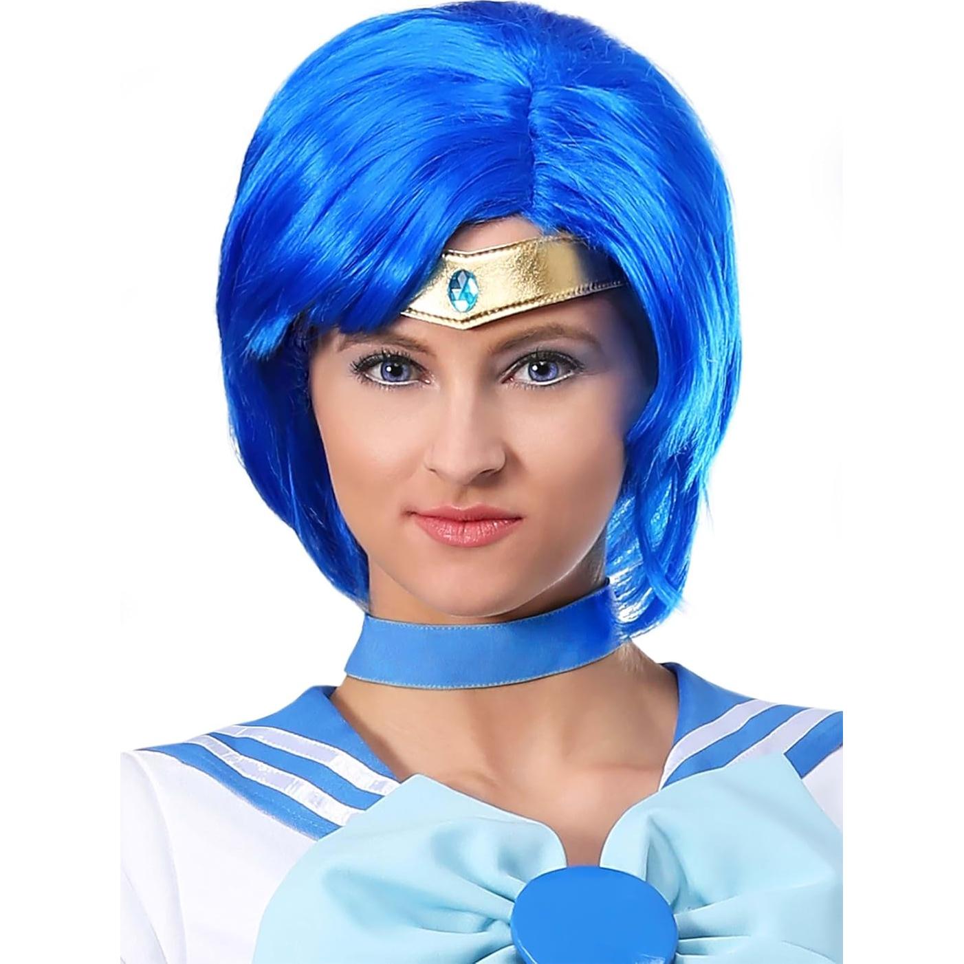 Peluca Sailor Mercury Fun Costumes para Adultos Estándar