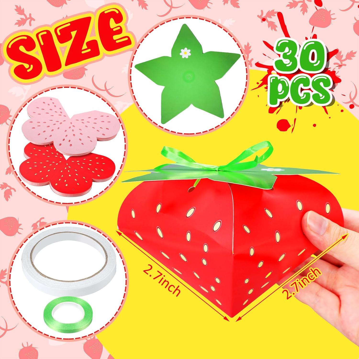 30 Cajas de Regalo Fresa Fuyoooo para Cumpleaños y Baby Shower