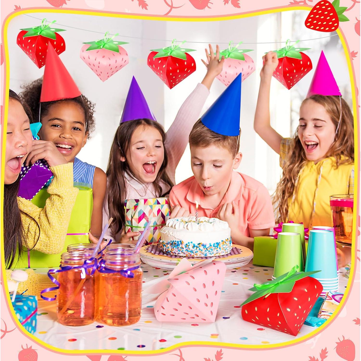 30 Cajas de Regalo Fresa Fuyoooo para Cumpleaños y Baby Shower