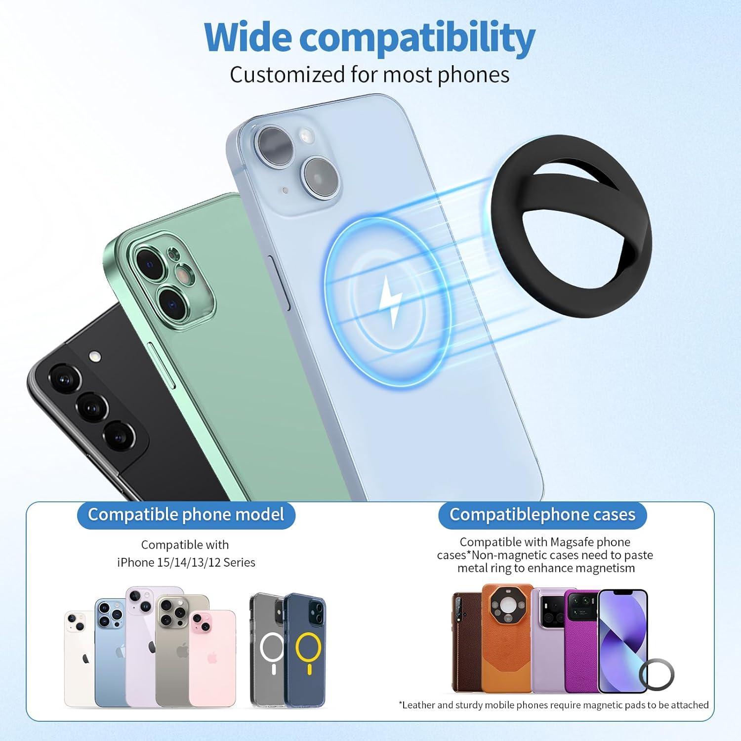 Soporte de Agarre Magnético de Silicona VZZNN 2 Pcs para iPhone