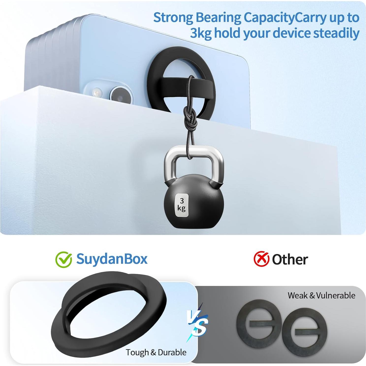 Soporte de Agarre Magnético de Silicona VZZNN 2 Pcs para iPhone