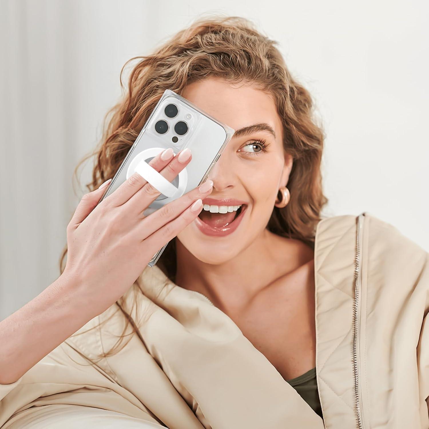 Soporte de Agarre Magnético de Silicona VZZNN 2 Pcs para iPhone