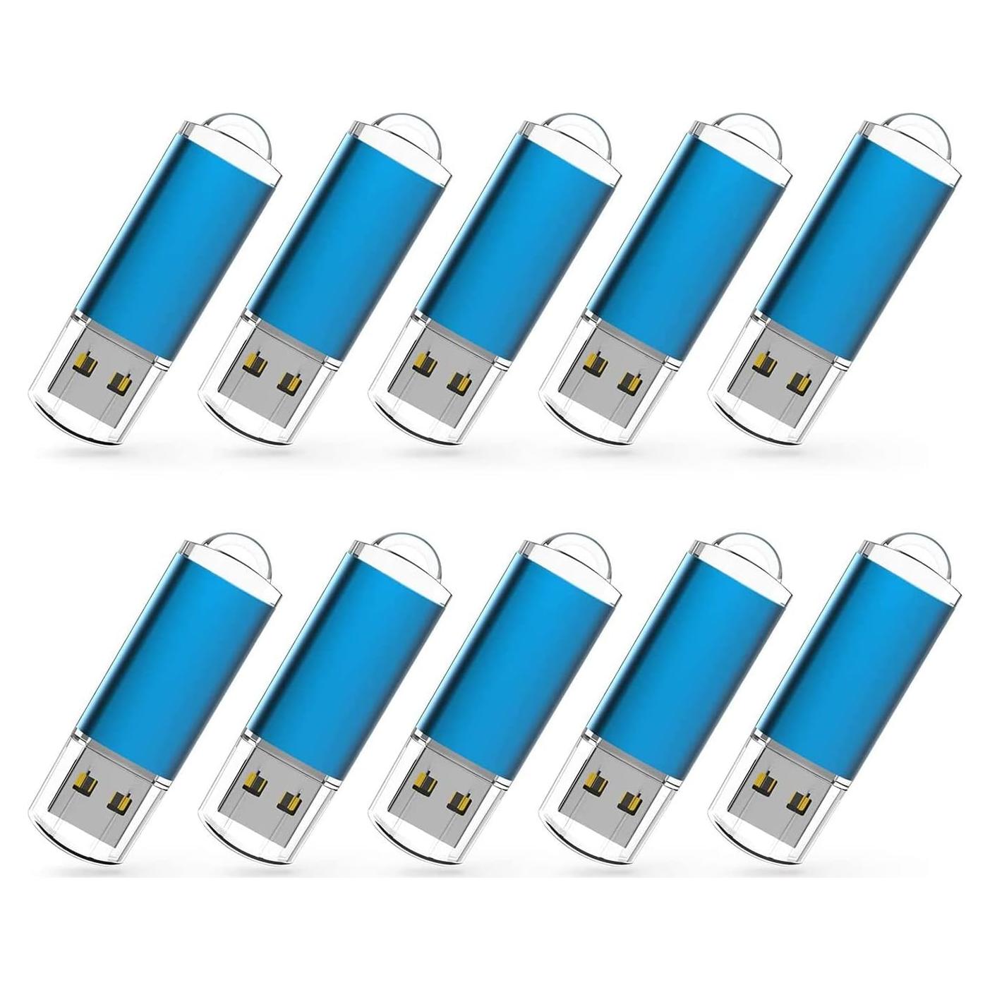 10 Unidades USB 2.0 RAOYI 1GB Memoria Flash Azul
