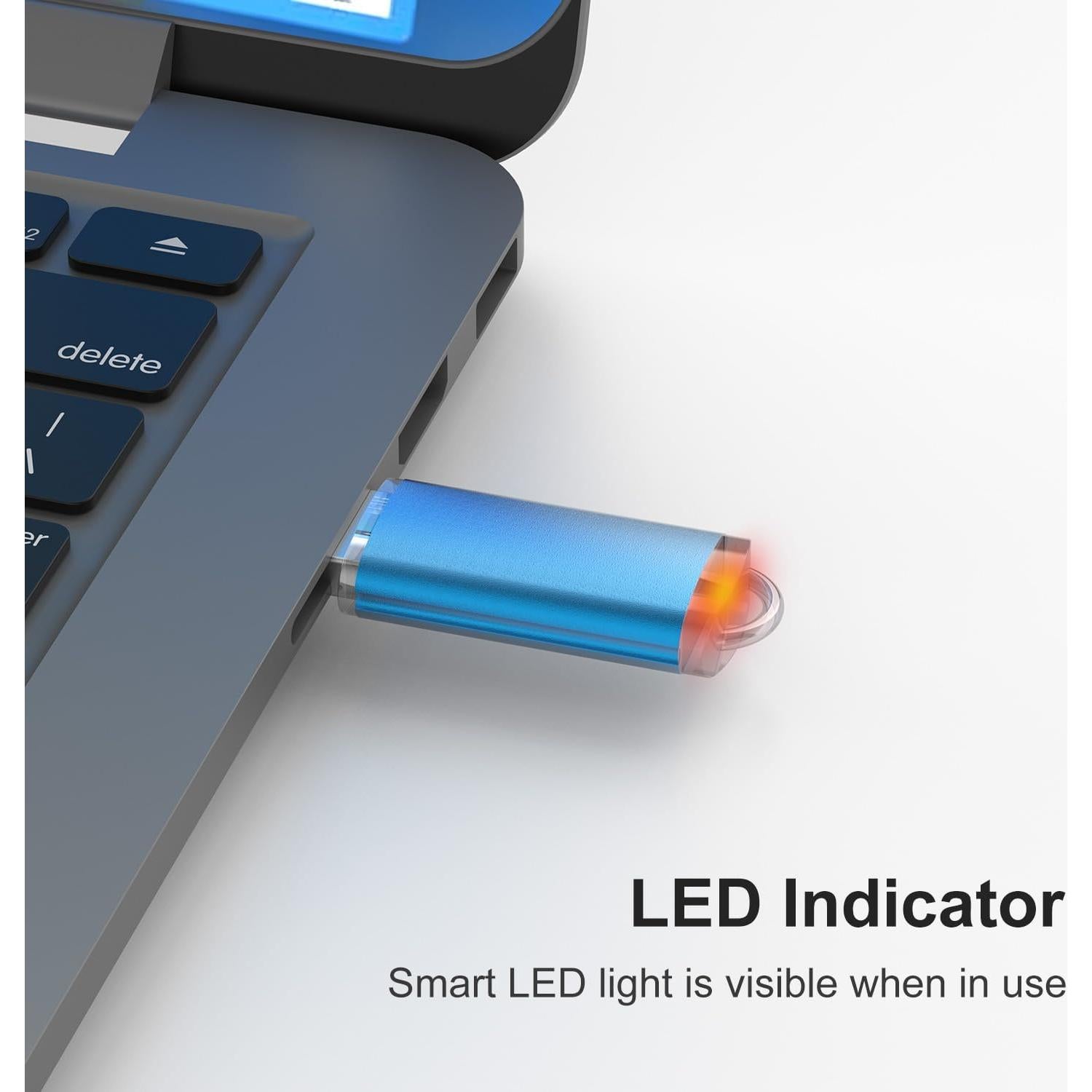 10 Unidades USB 2.0 RAOYI 1GB Memoria Flash Azul