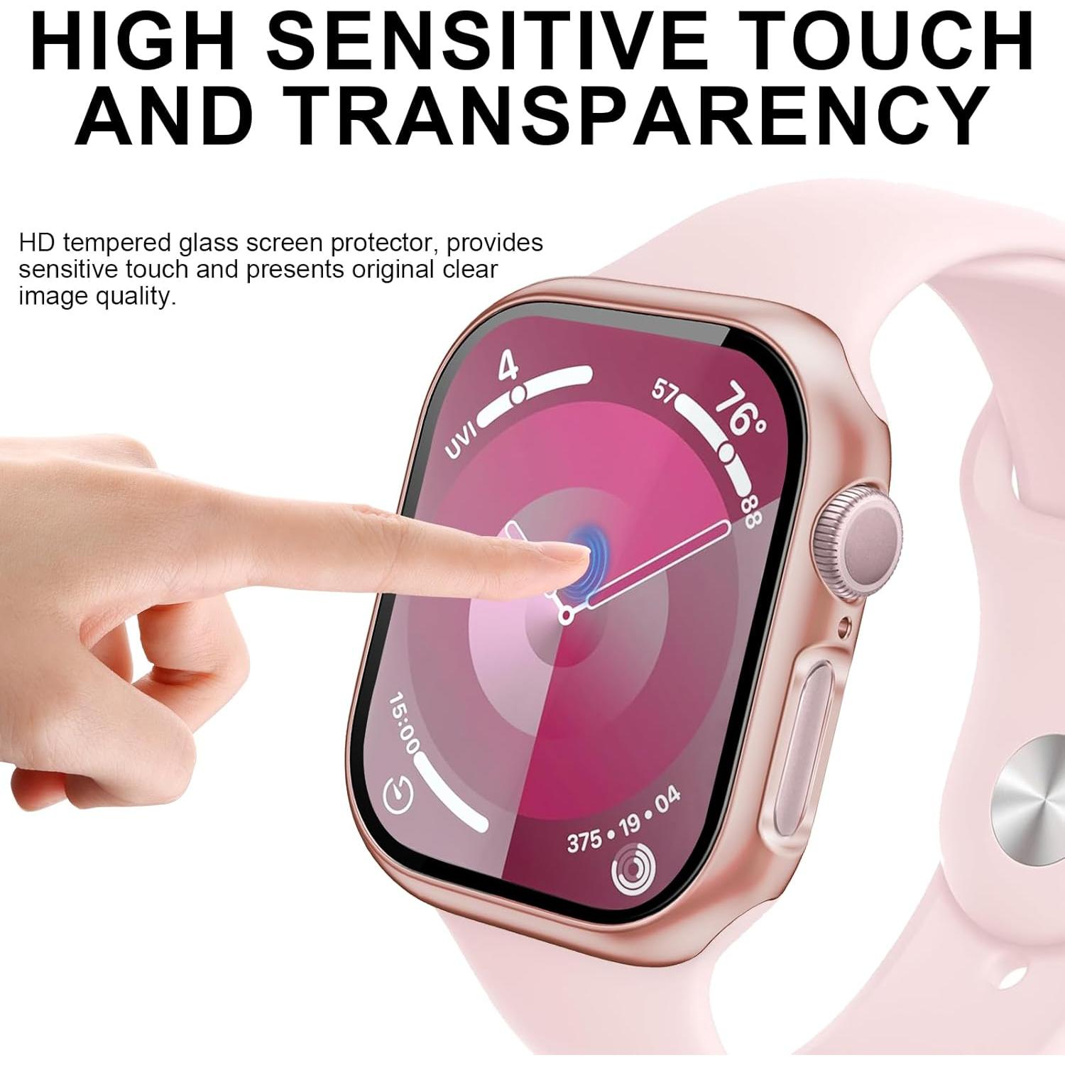 Paquete de 6 fundas para Apple Watch Series 10 42mm con protector