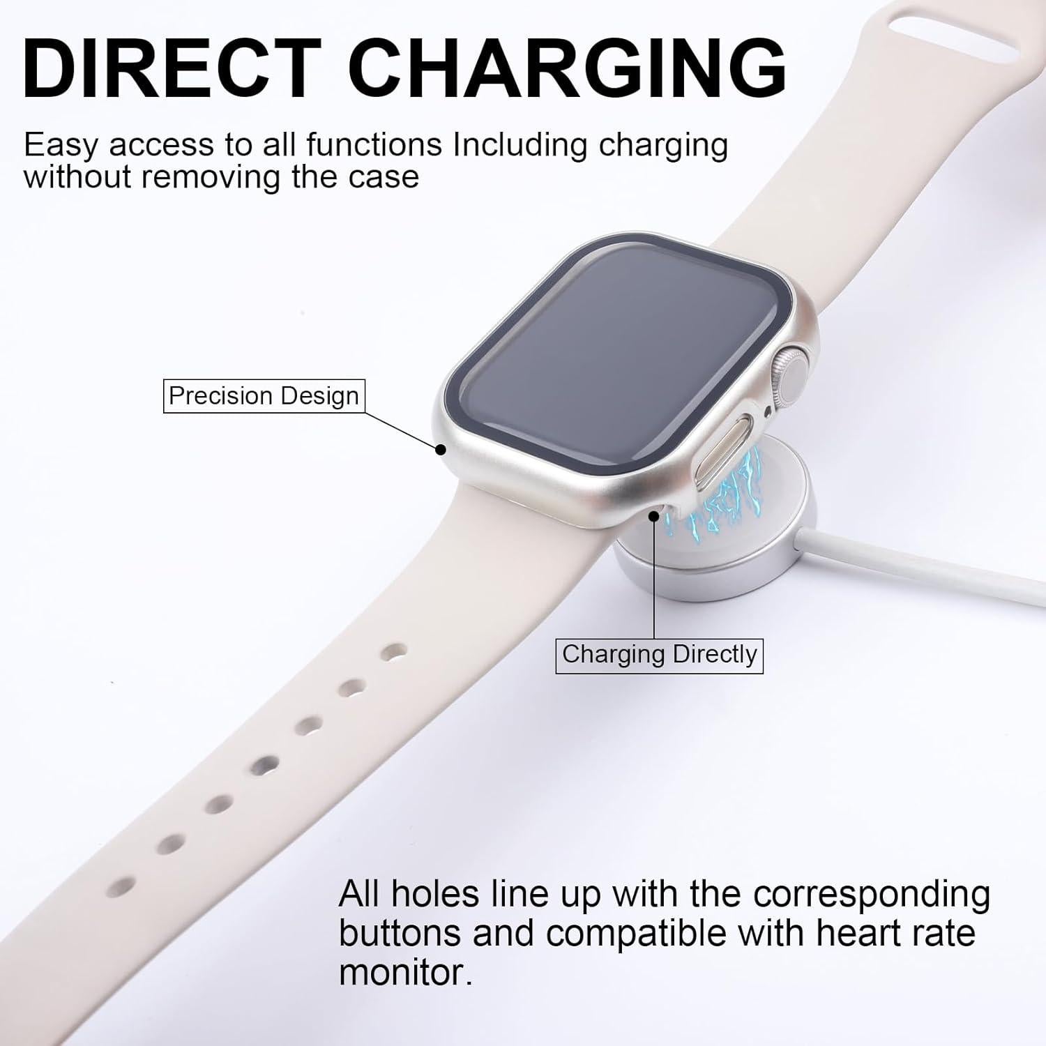 Paquete de 6 fundas para Apple Watch Series 10 42mm con protector