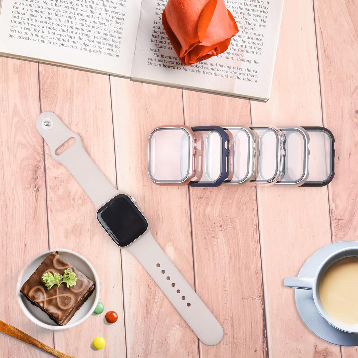 Paquete de 6 fundas para Apple Watch Series 10 42mm con protector