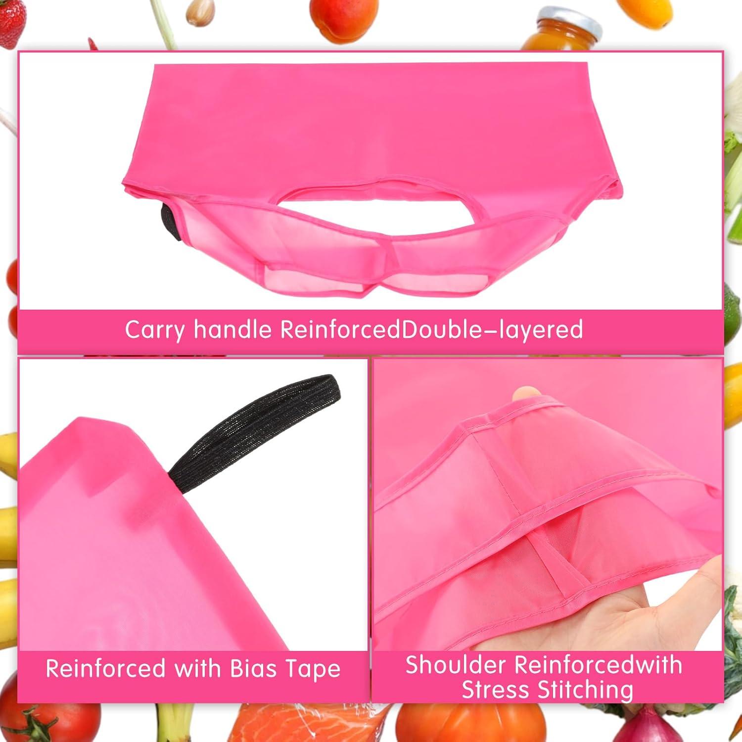 Bolsas de Compras Reutilizables Silkfly 24 Piezas Rosa