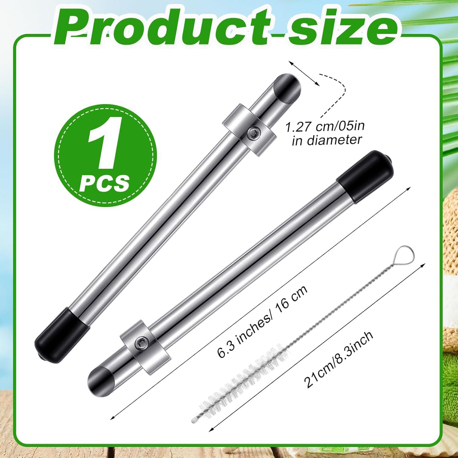 Perforador de Popotes Lasnten 16 cm Acero Inoxidable Negro