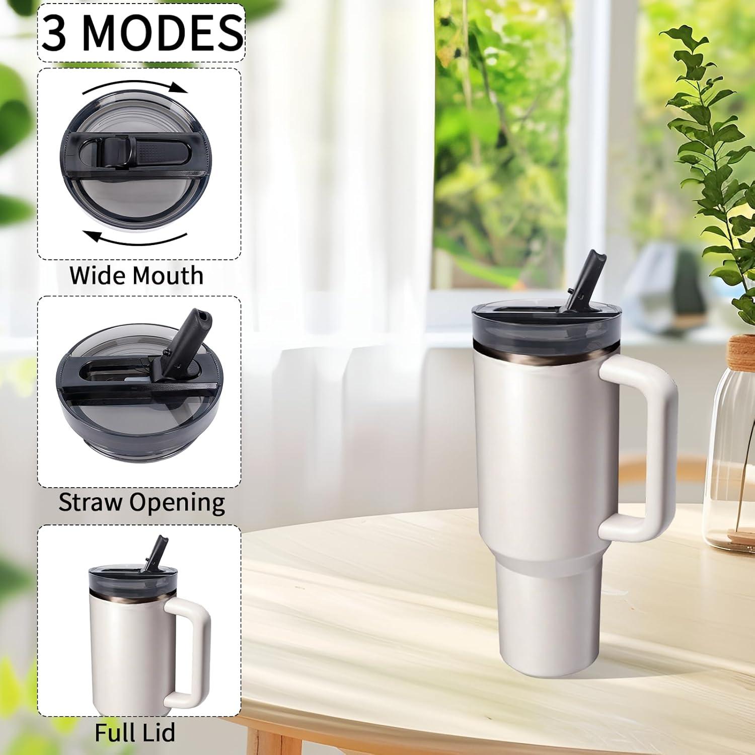 Tapa de Reemplazo para Vaso Stanley 40 oz - 2 Piezas, Negro