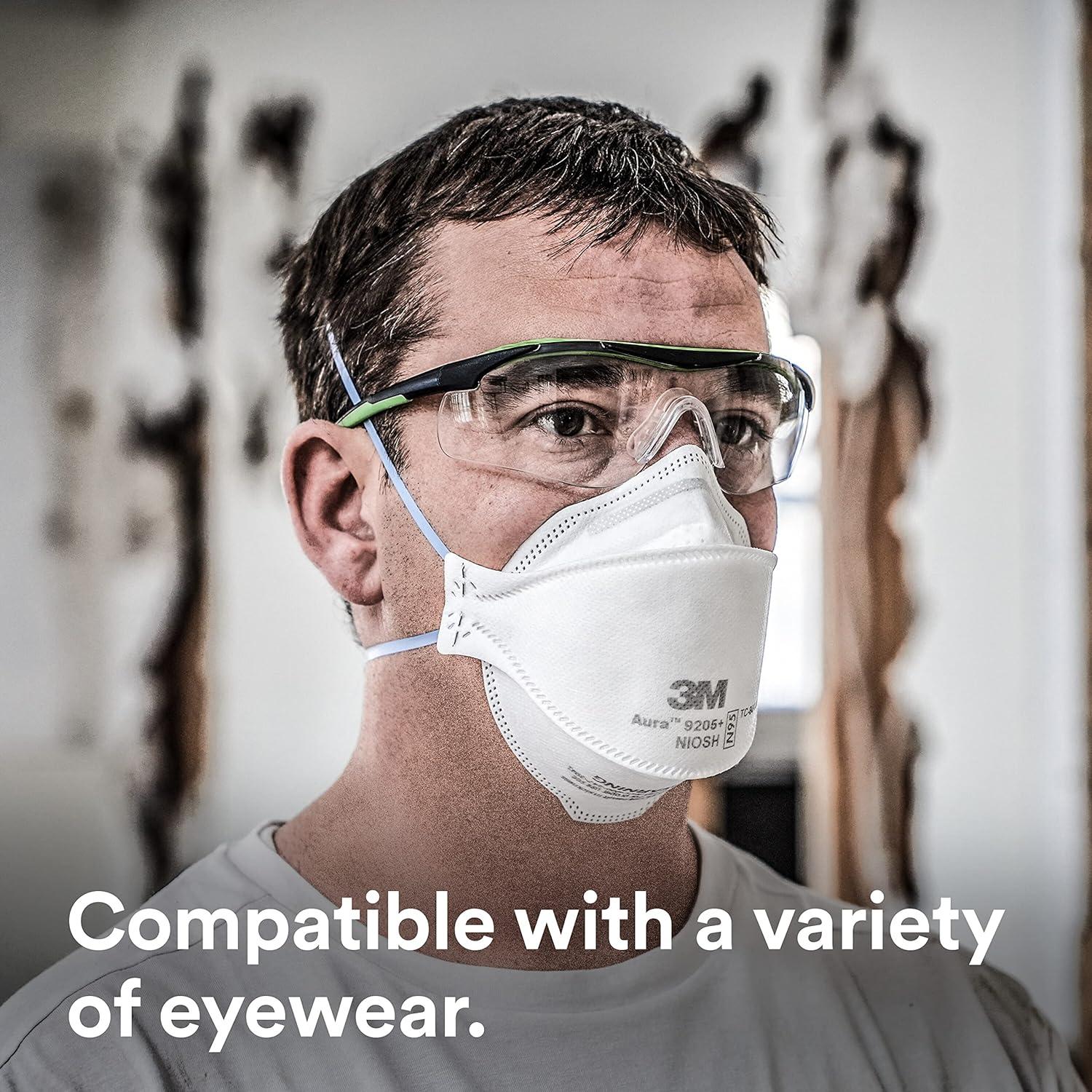 Respirador de Partículas 3M Aura 9205+ N95, Paquete de 20 Unidades