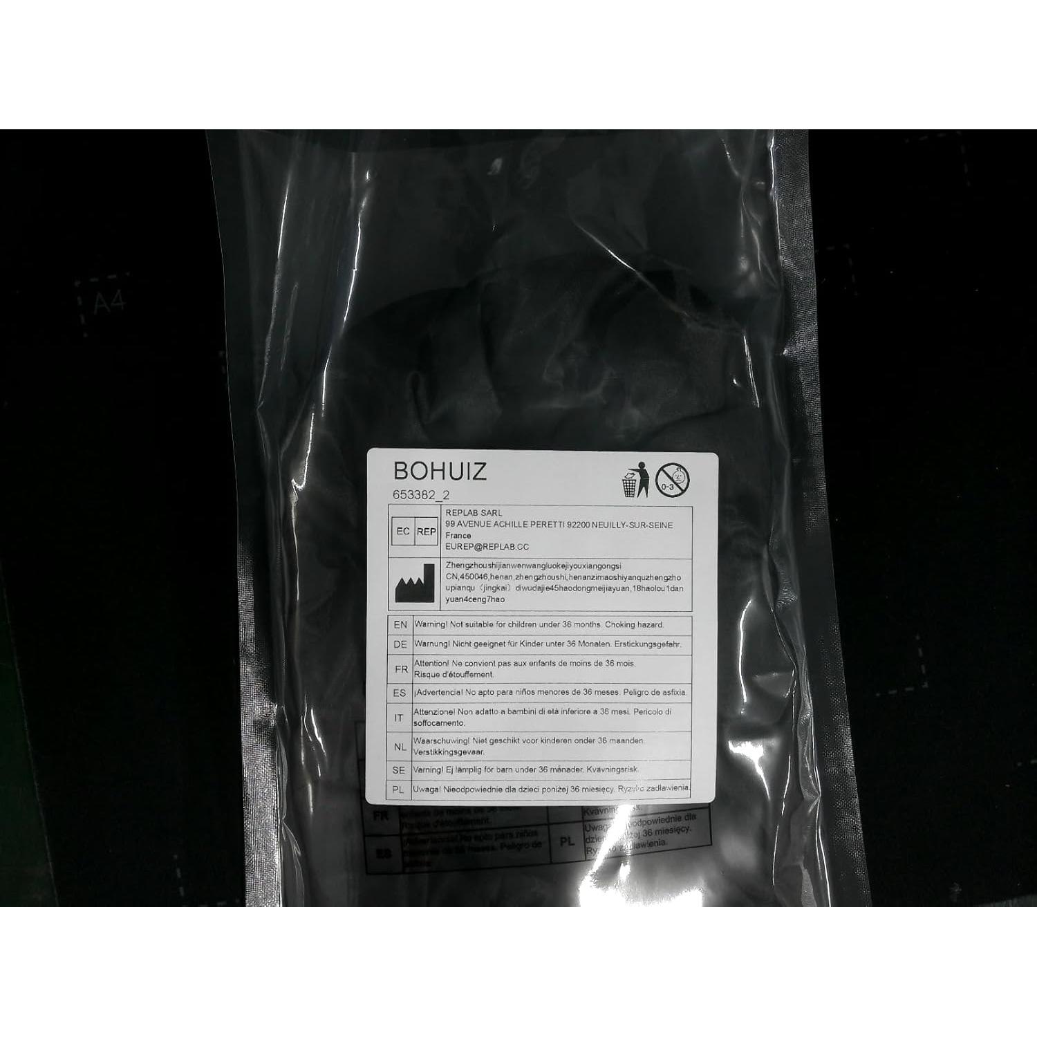 Gorro de Ducha Reutilizable BOHUIZ Negro 3 Capas Impermeable