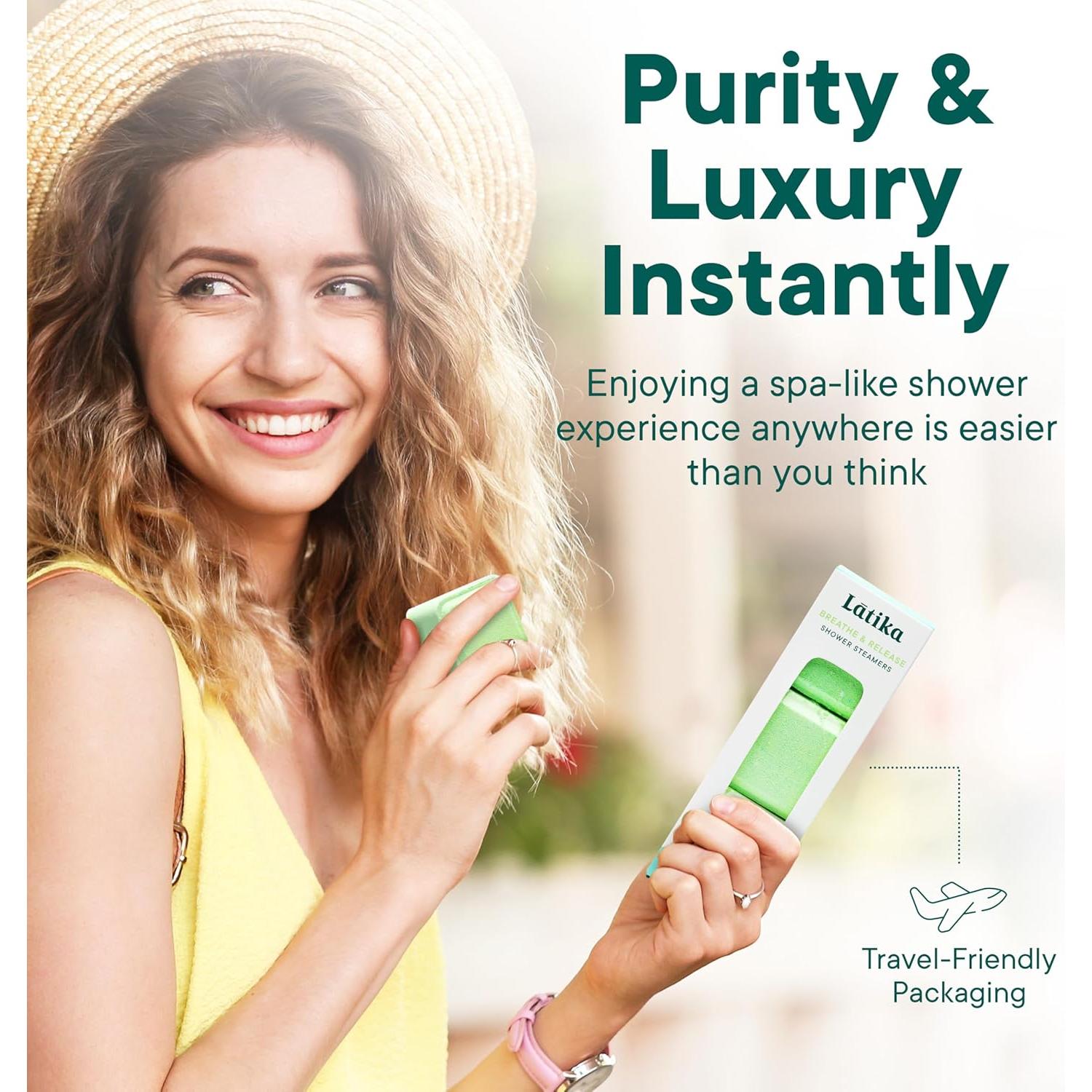 Vaporizador de Ducha Aromaterapia Latika Breathe & Release - Eucalipto y Menta