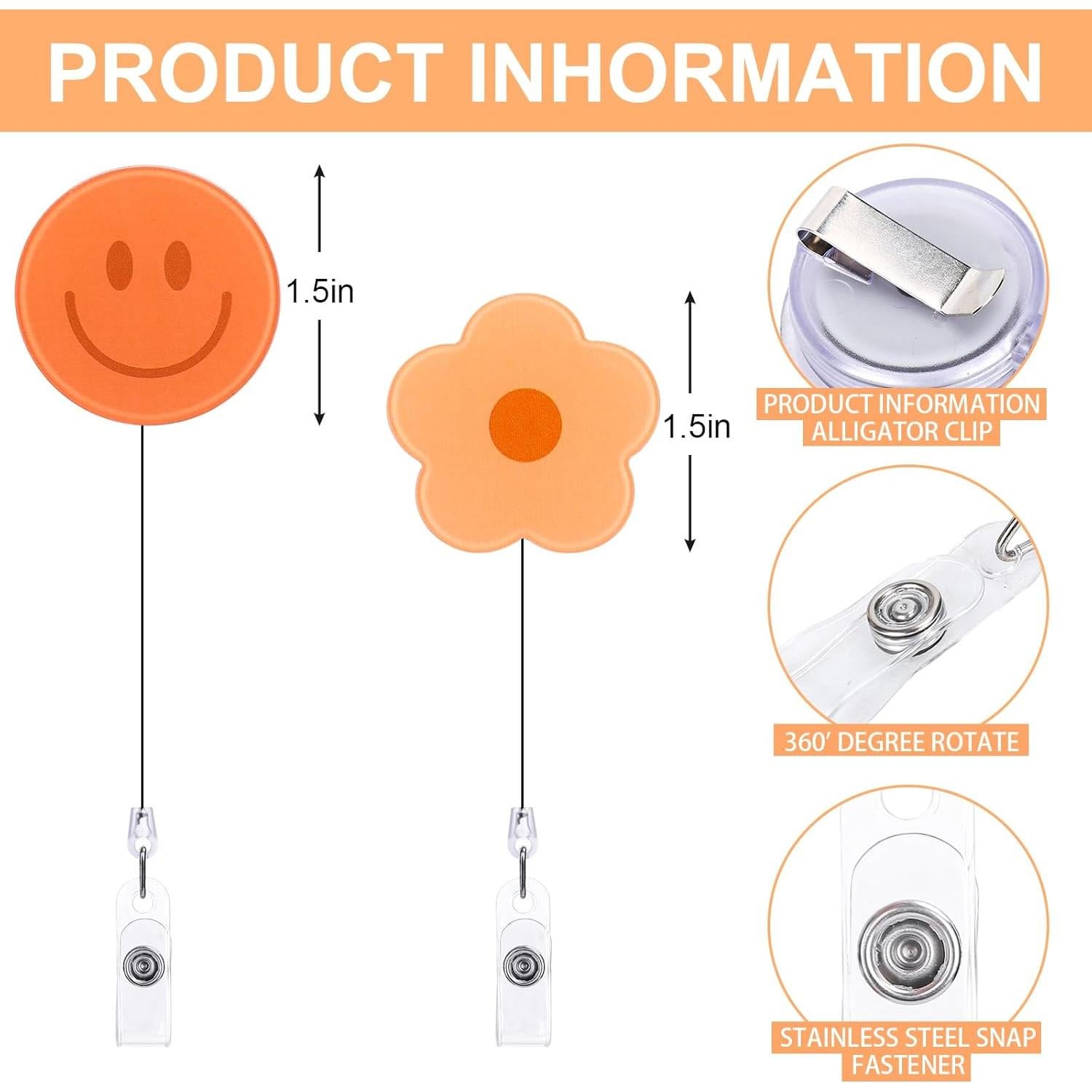 Ruedas de Insignia Retráctiles Whaline 8 Piezas Boho