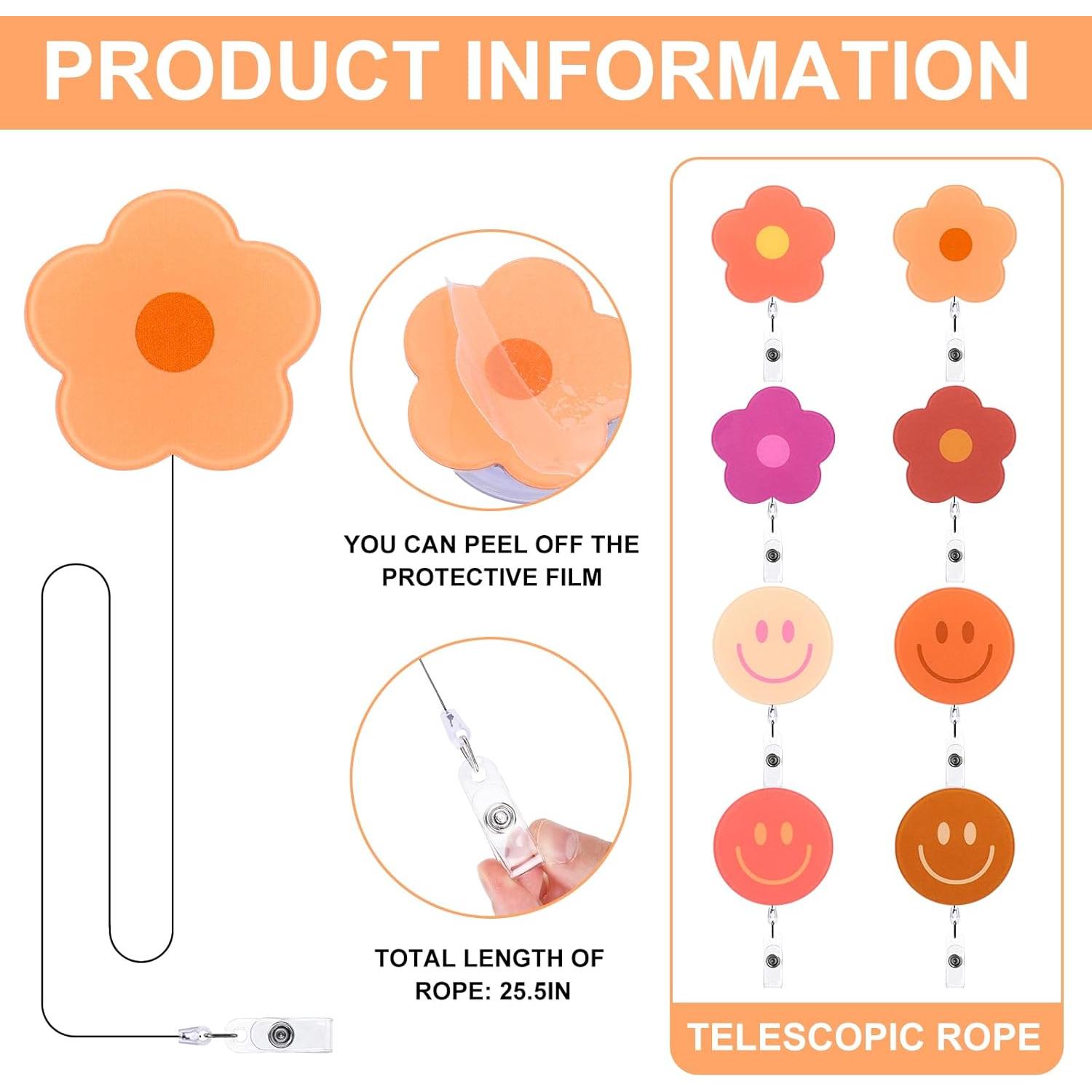 Ruedas de Insignia Retráctiles Whaline 8 Piezas Boho