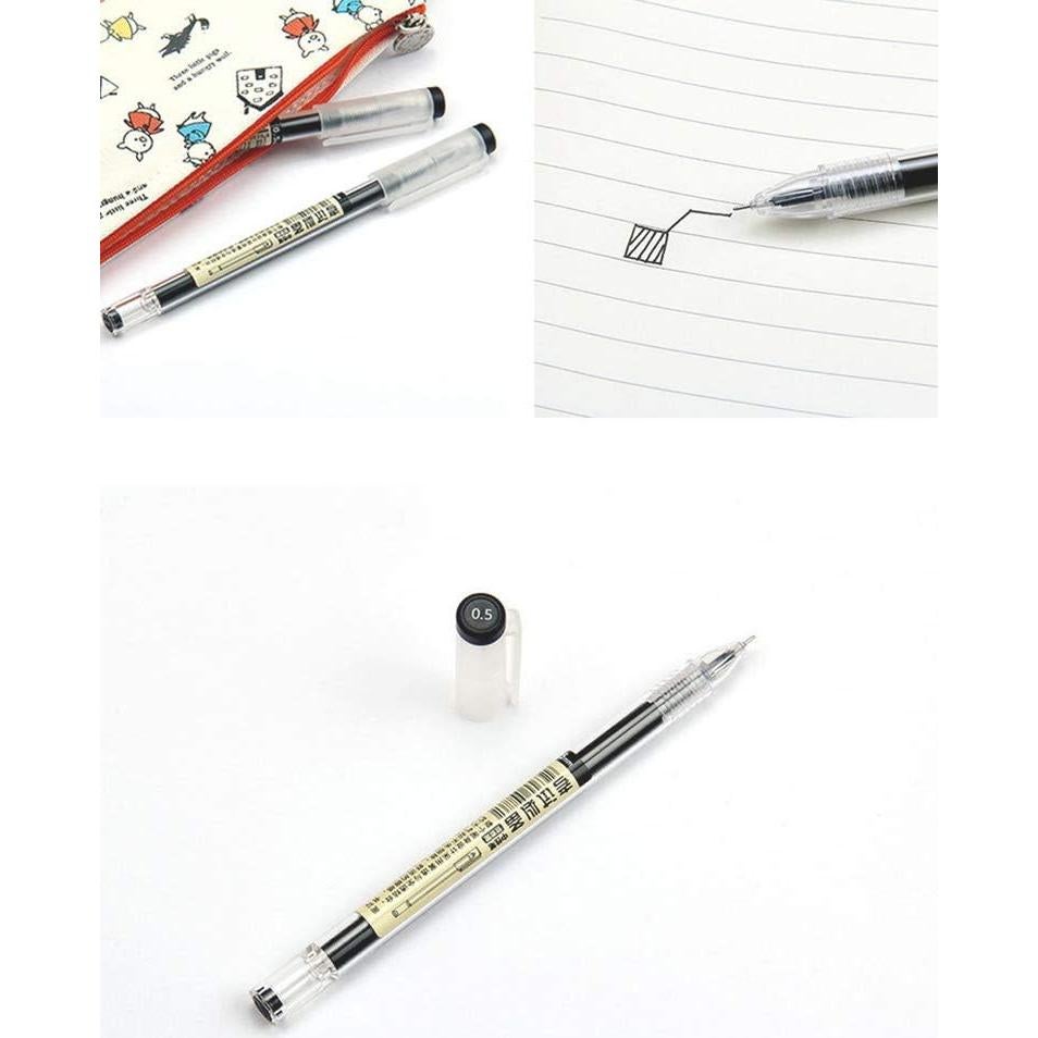 Bolígrafos de Tinta Gel Sencoo 12 Pack Punta Extra Fina 0.35mm